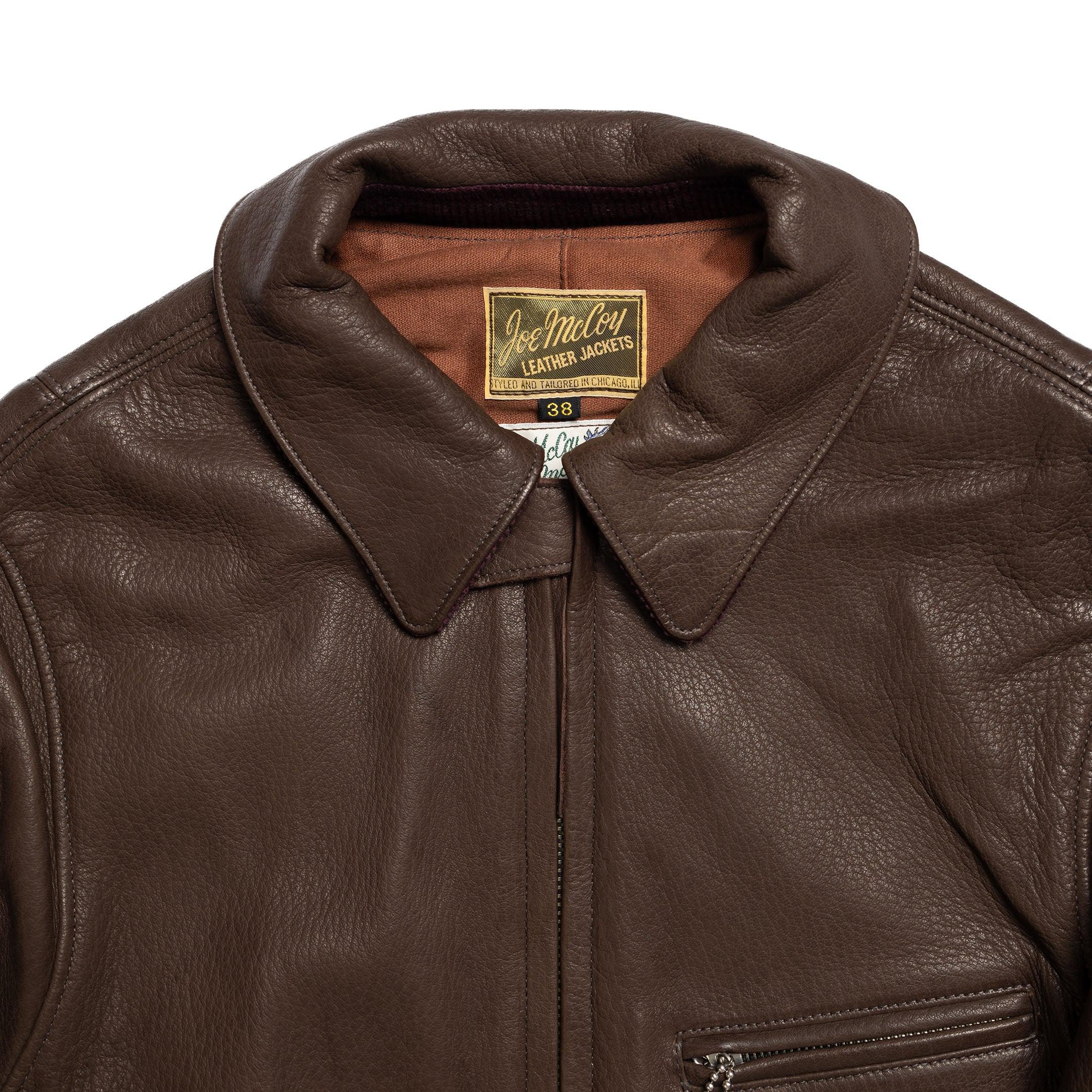 The Real McCoy's 30s Sports Jacket / Freeman Deerskin Brown-Leather Jacket-Clutch Cafe