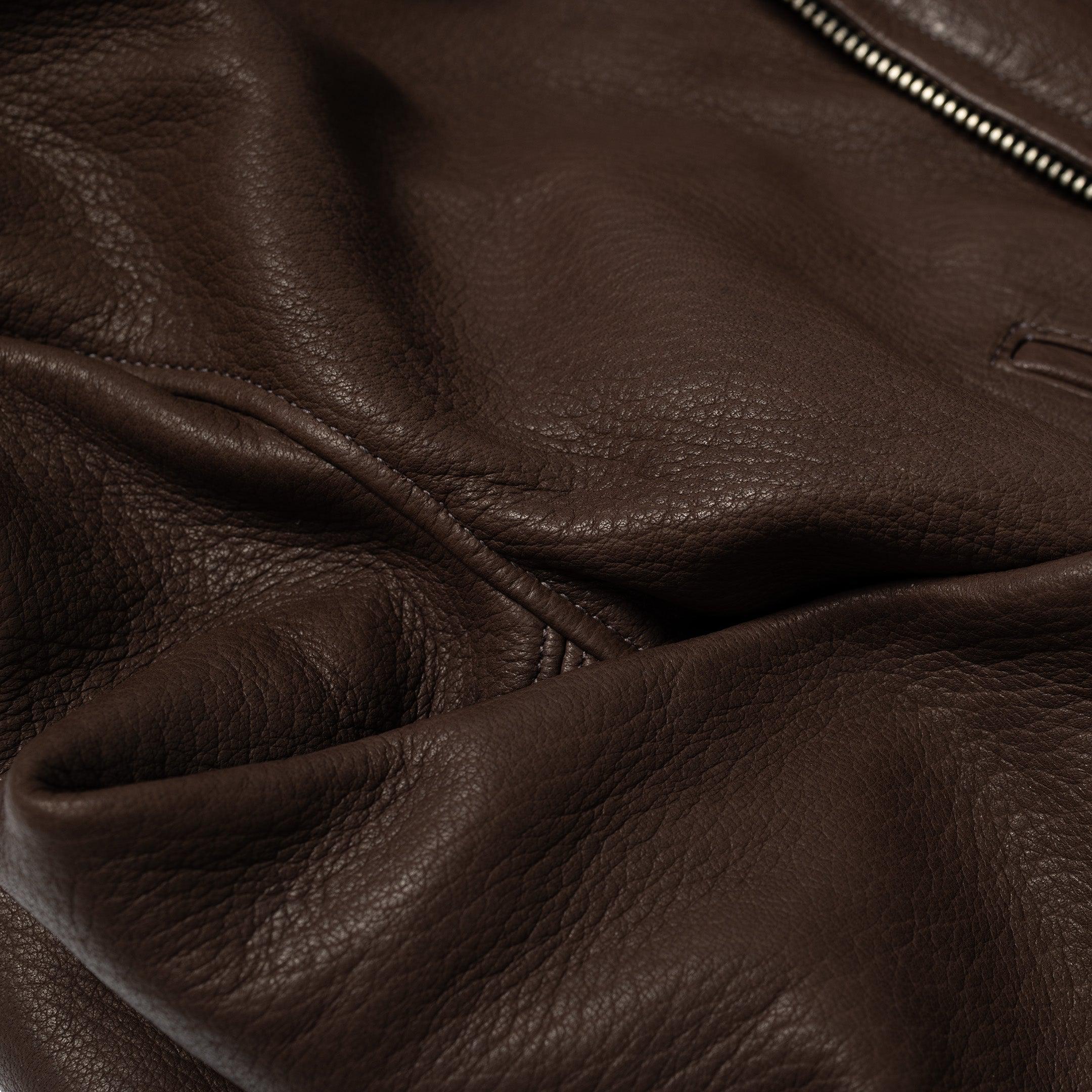 The Real McCoy's 30s Sports Jacket / Freeman Deerskin Brown-Leather Jacket-Clutch Cafe