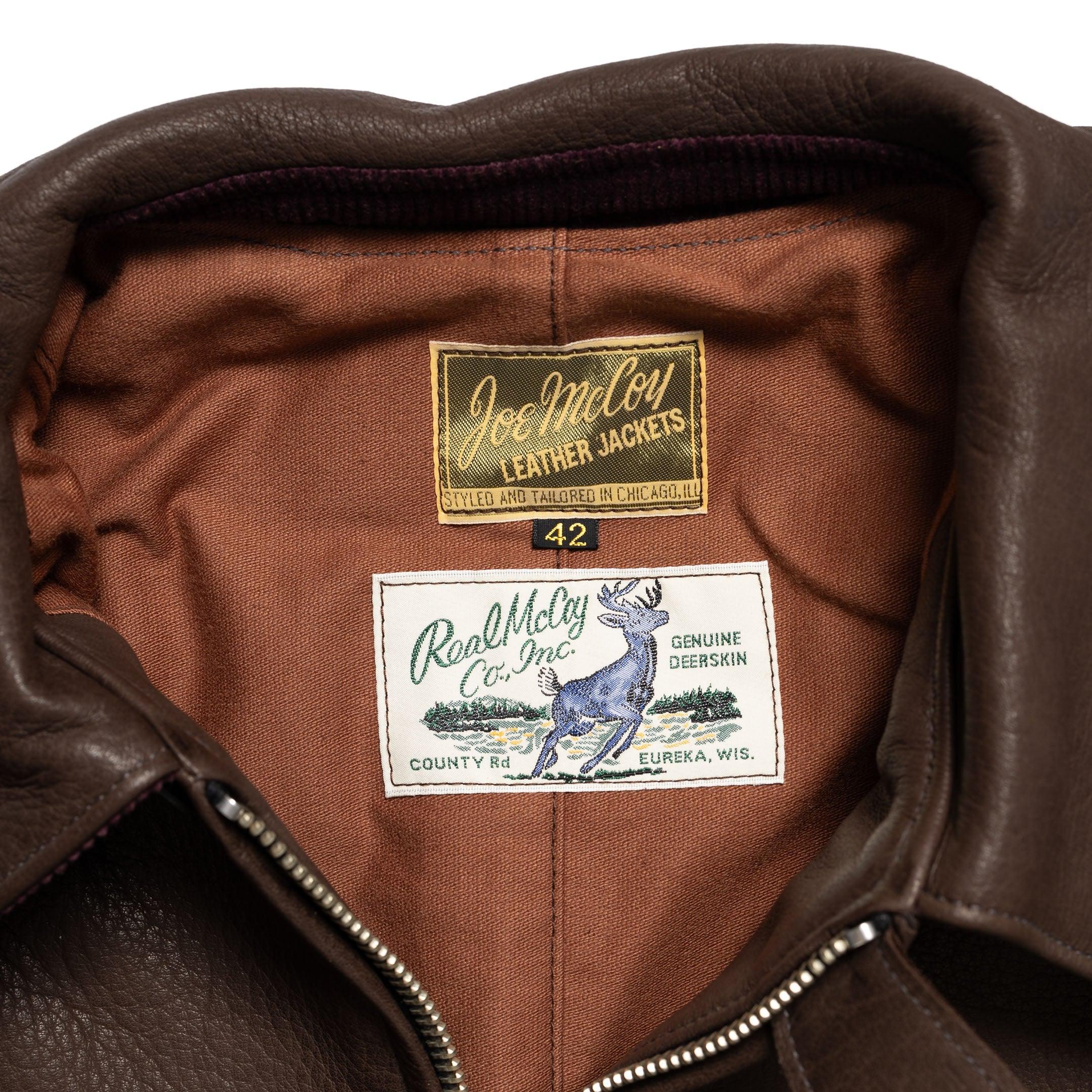 The Real McCoy's 30s Sports Jacket / Freeman Deerskin Brown-Leather Jacket-Clutch Cafe