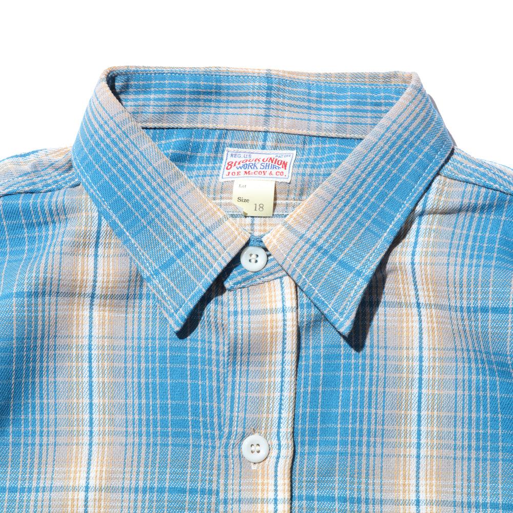 The Real McCoy's 8HU Ombre Check Summer Flannel Shirt Turquoise-Shirt-Clutch Cafe