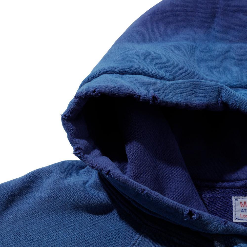 The Real McCoy's 9 oz Loopwheel Raglan Hooded Sweatshirt Faded Navy-Hooded Sweatshirt-Clutch Cafe