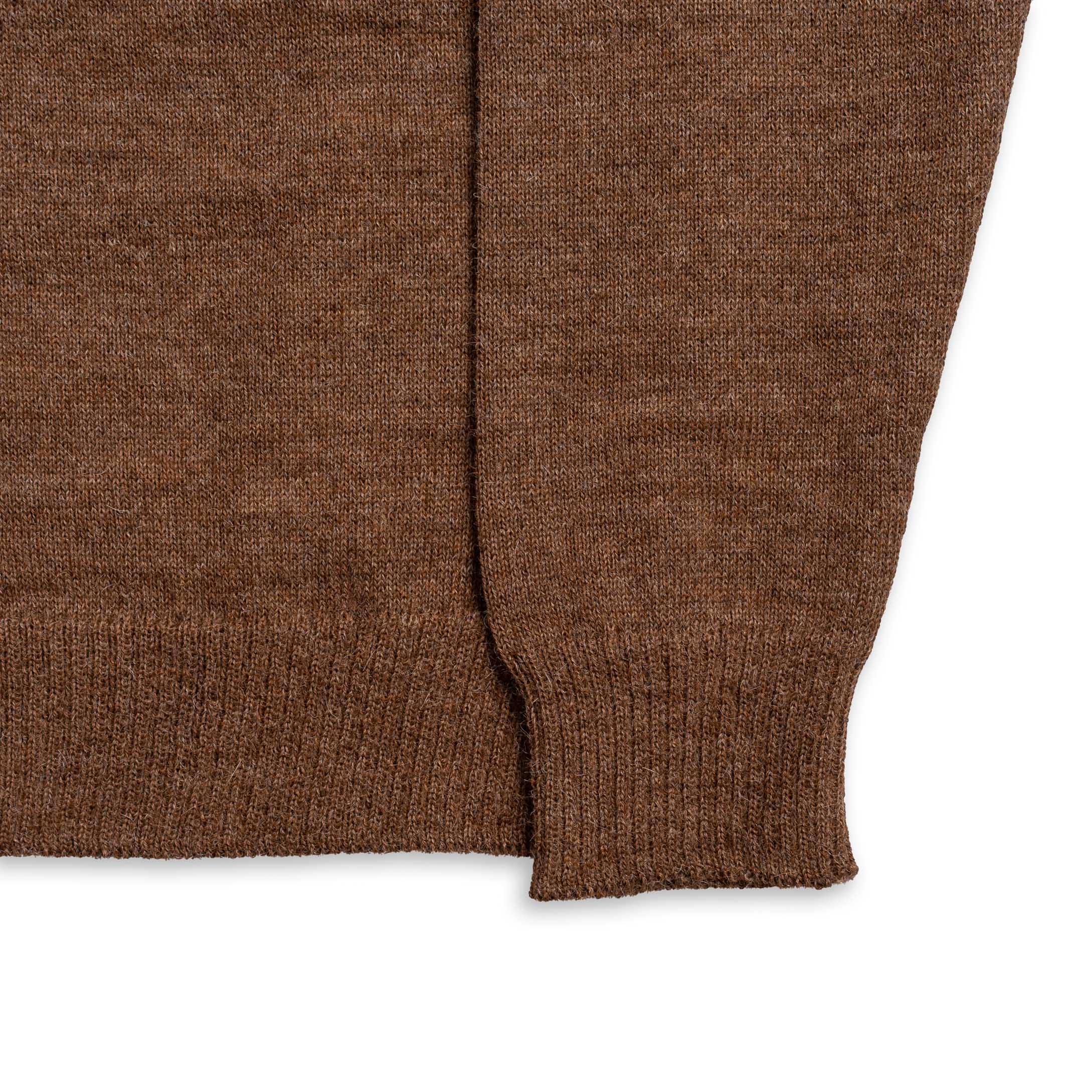 The Real McCoy's Alpaca Wool Collar Knit Cardigan Brown-Cardigan-Clutch Cafe