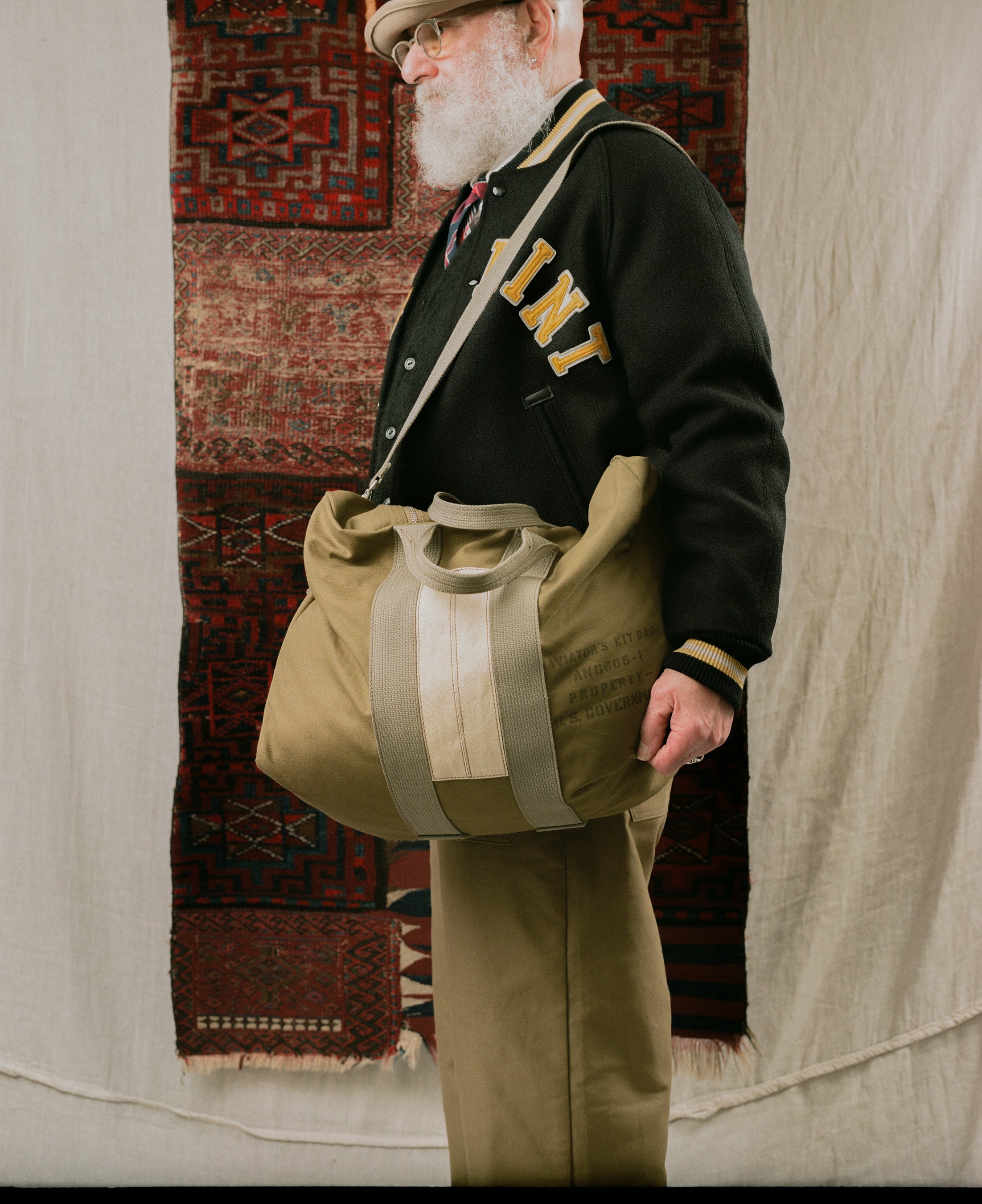 The Real McCoy's Aviator's Kit Bag 6505-1 Khaki-Bag-Clutch Cafe