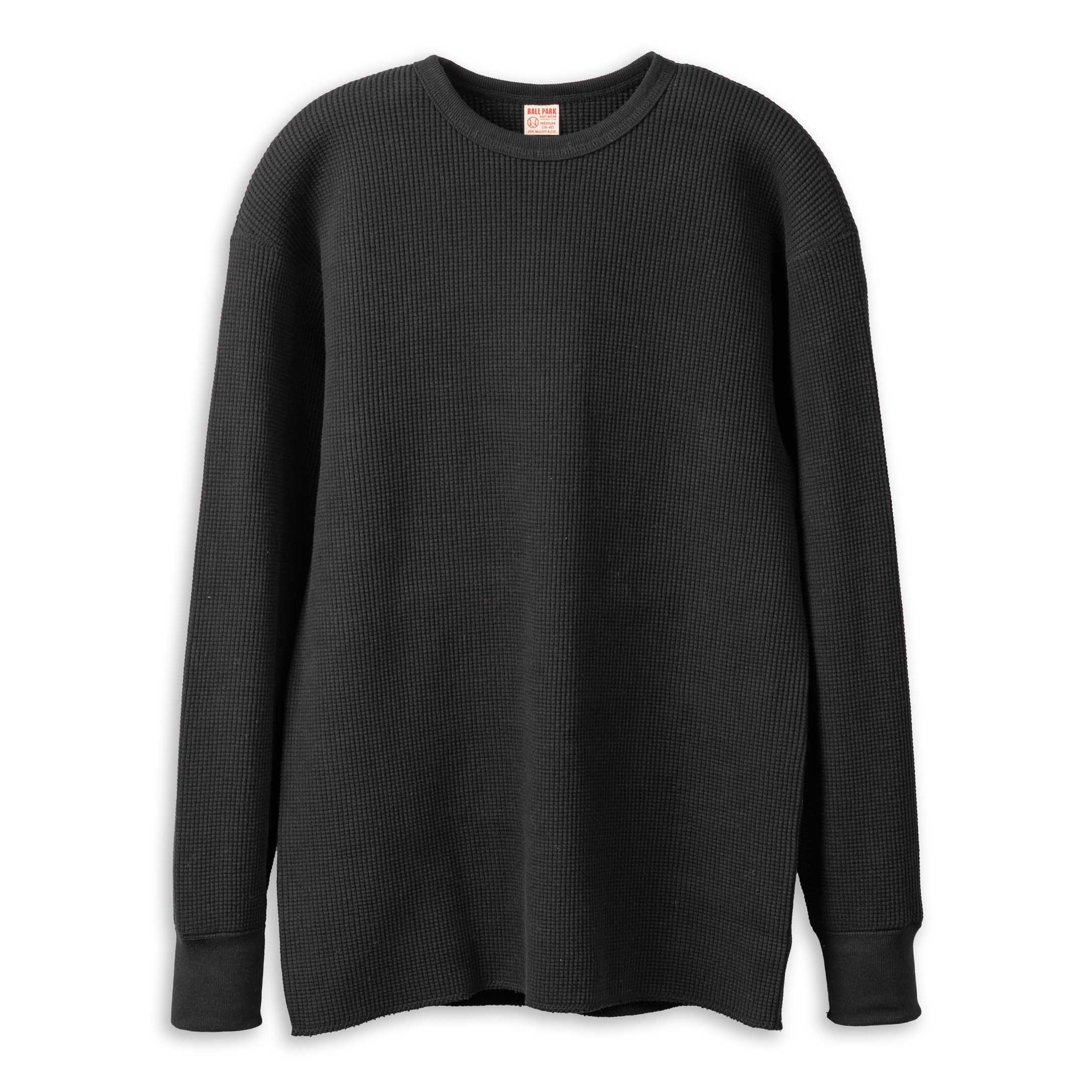 The Real McCoy's Ballpark Waffle Thermal Shirt Black – Clutch Cafe