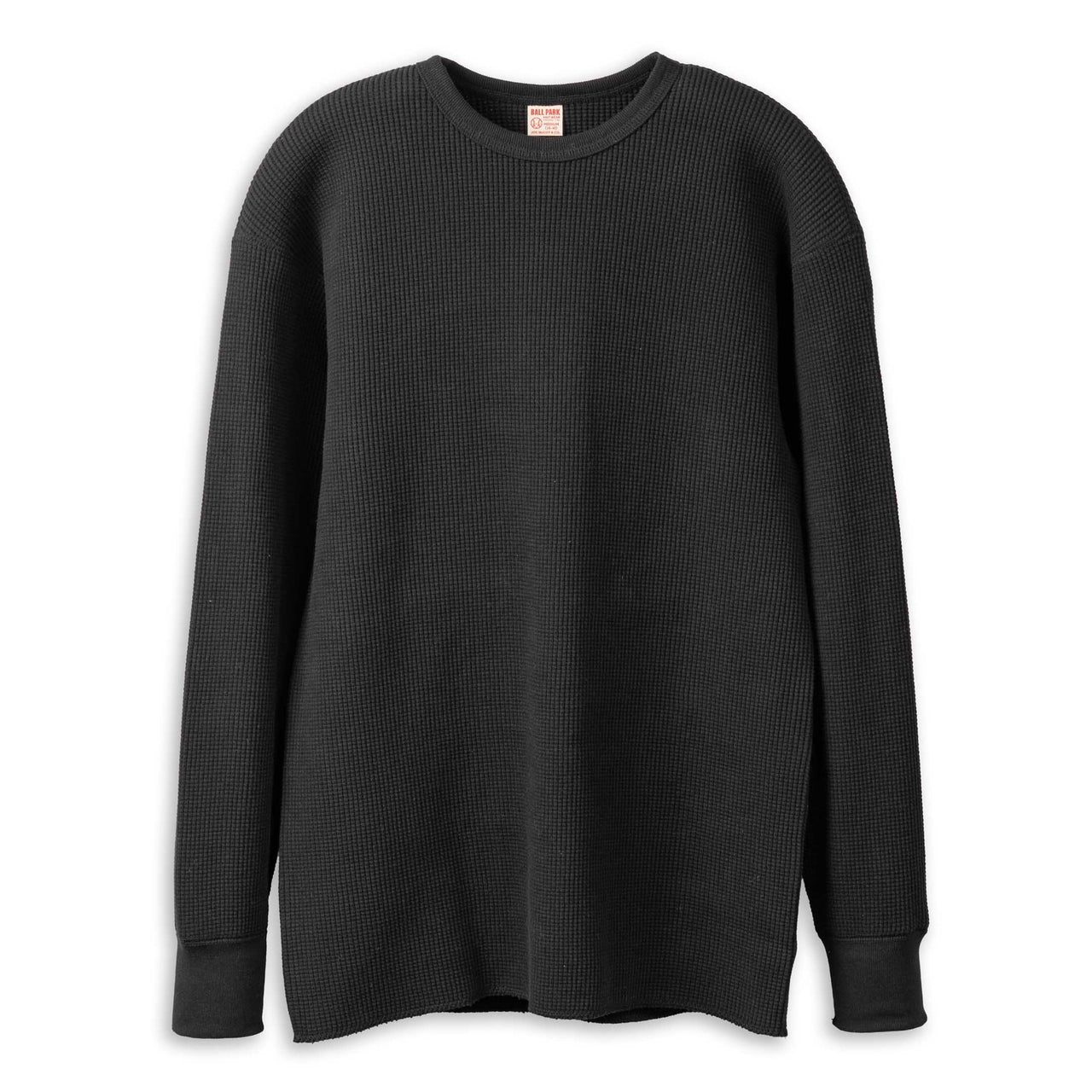 The Real McCoy's Ballpark Waffle Thermal Shirt Black-Top-Clutch Cafe