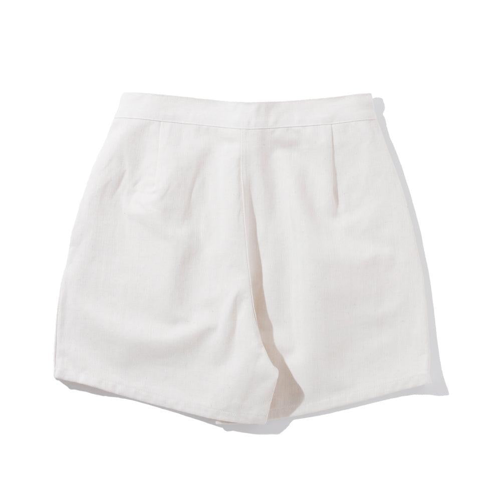 The Real McCoy's Belted Shorts / Cotton-Hemp Beige-Shorts-Clutch Cafe