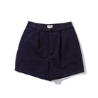 The Real McCoy's Belted Shorts / Cotton-Hemp Navy-Shorts-Clutch Cafe