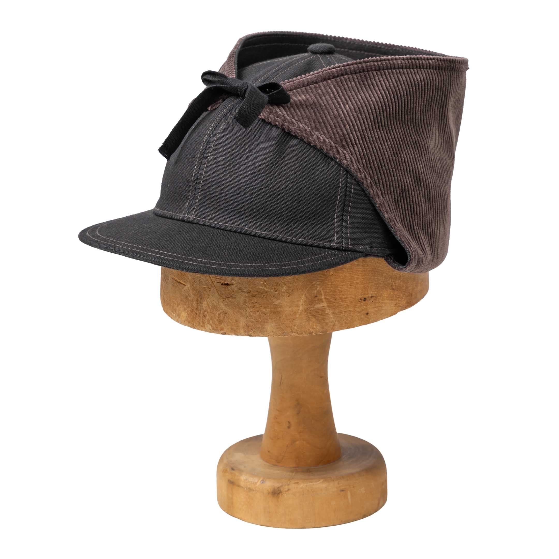 The Real McCoy's Buco Cotton Canvas Windproof Riding Cap Black-Cap-Clutch Cafe