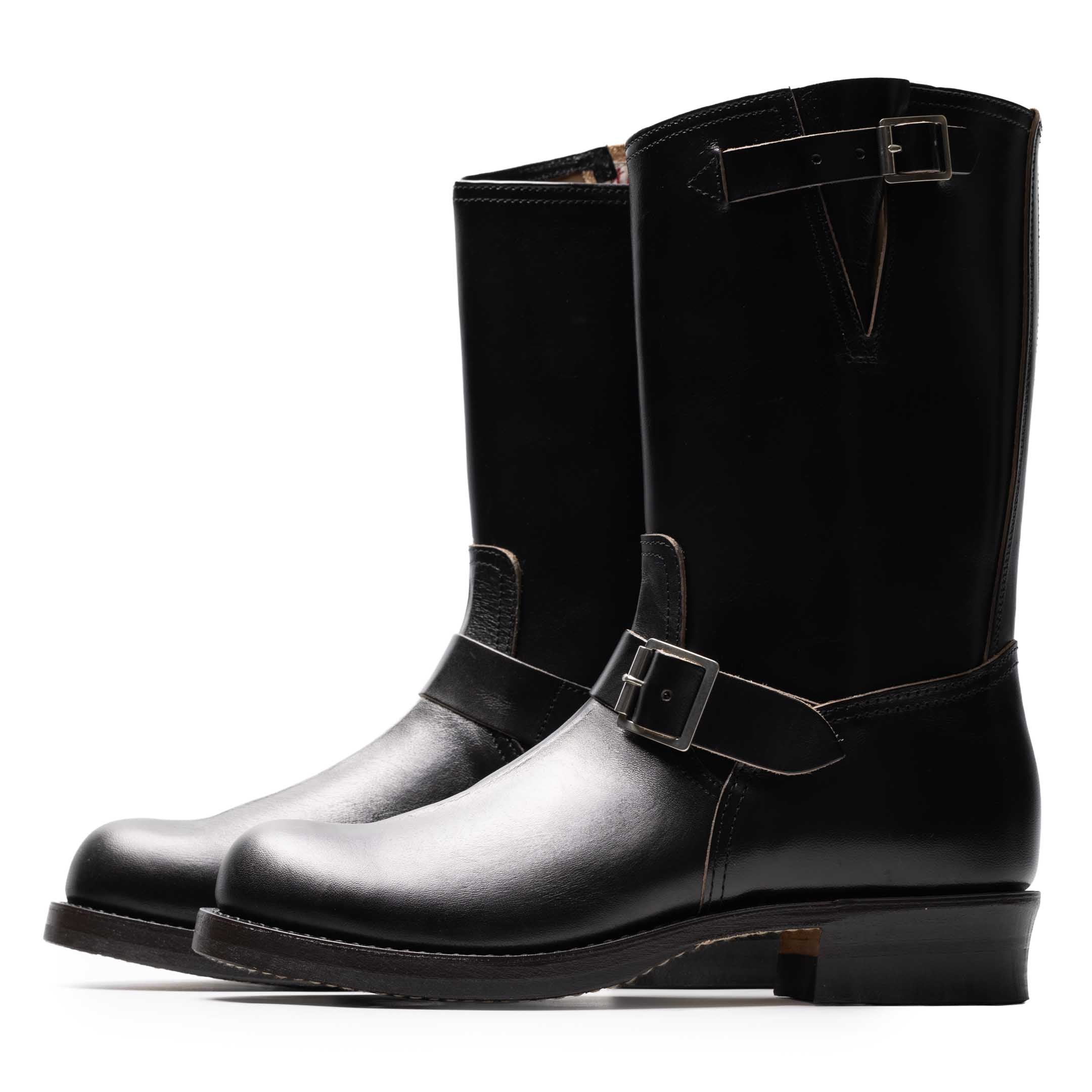 The Real McCoy's Buco Engineer Boots Buttock Black-Boots-Clutch Cafe