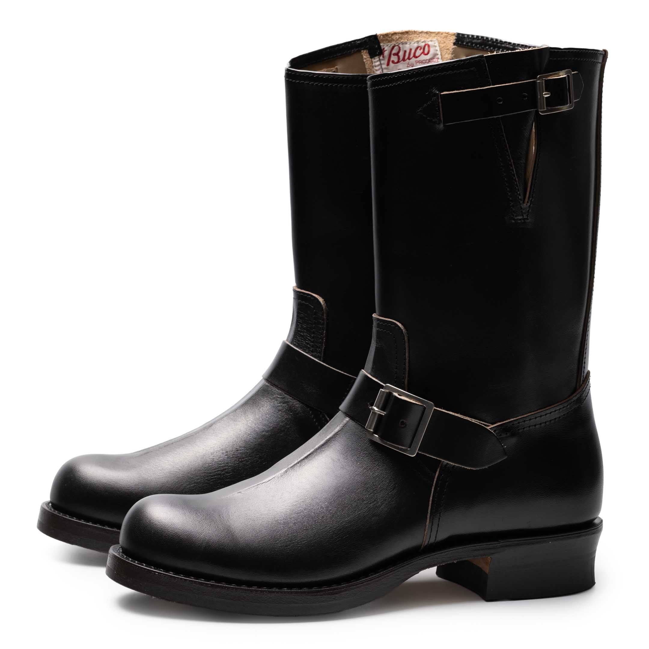 The Real McCoy's Buco Engineer Boots Buttock Black-Boots-Clutch Cafe