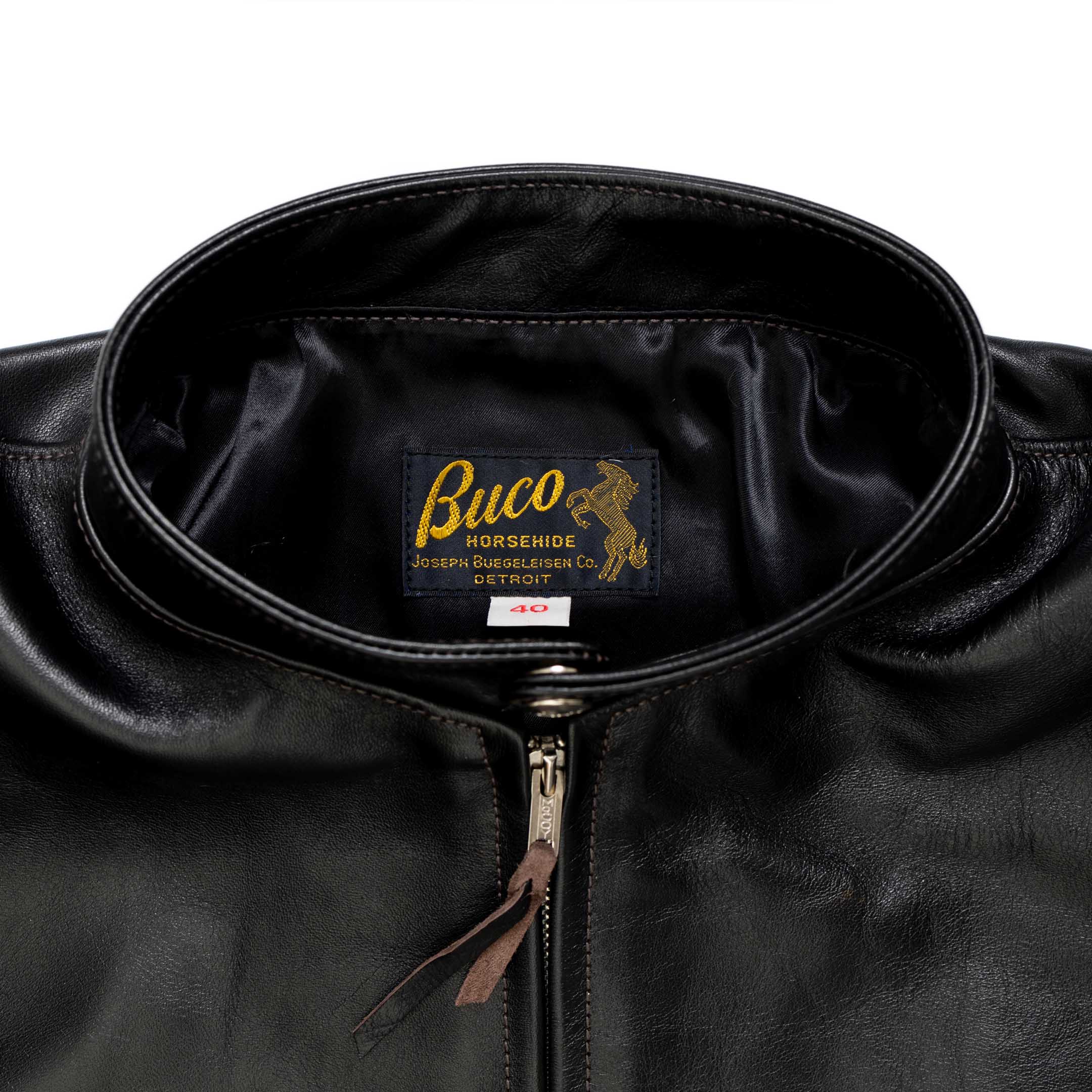 The Real McCoy's Buco J-100 Leather Jacket Black-Leather Jacket-Clutch Cafe