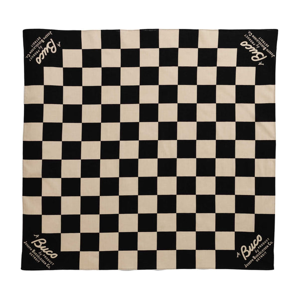 The Real McCoy's Buco Rider's Scarf Checkered White/Black-Scarf-Clutch Cafe