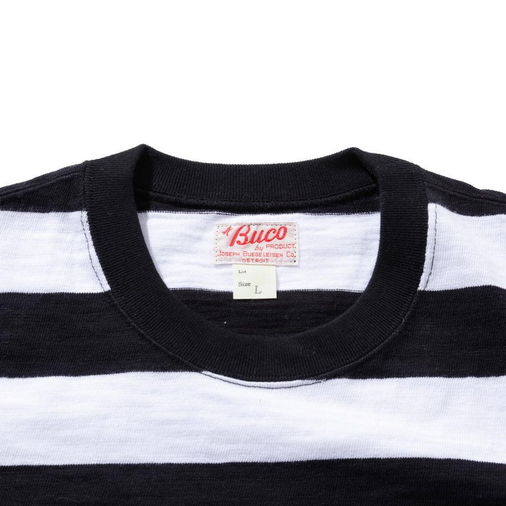 The Real McCoy's Buco Stripe T-shirt White-T-Shirt-Clutch Cafe