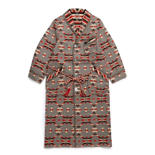 The Real McCoy's Cotton Jacquard Robe Grey-Robe-Clutch Cafe
