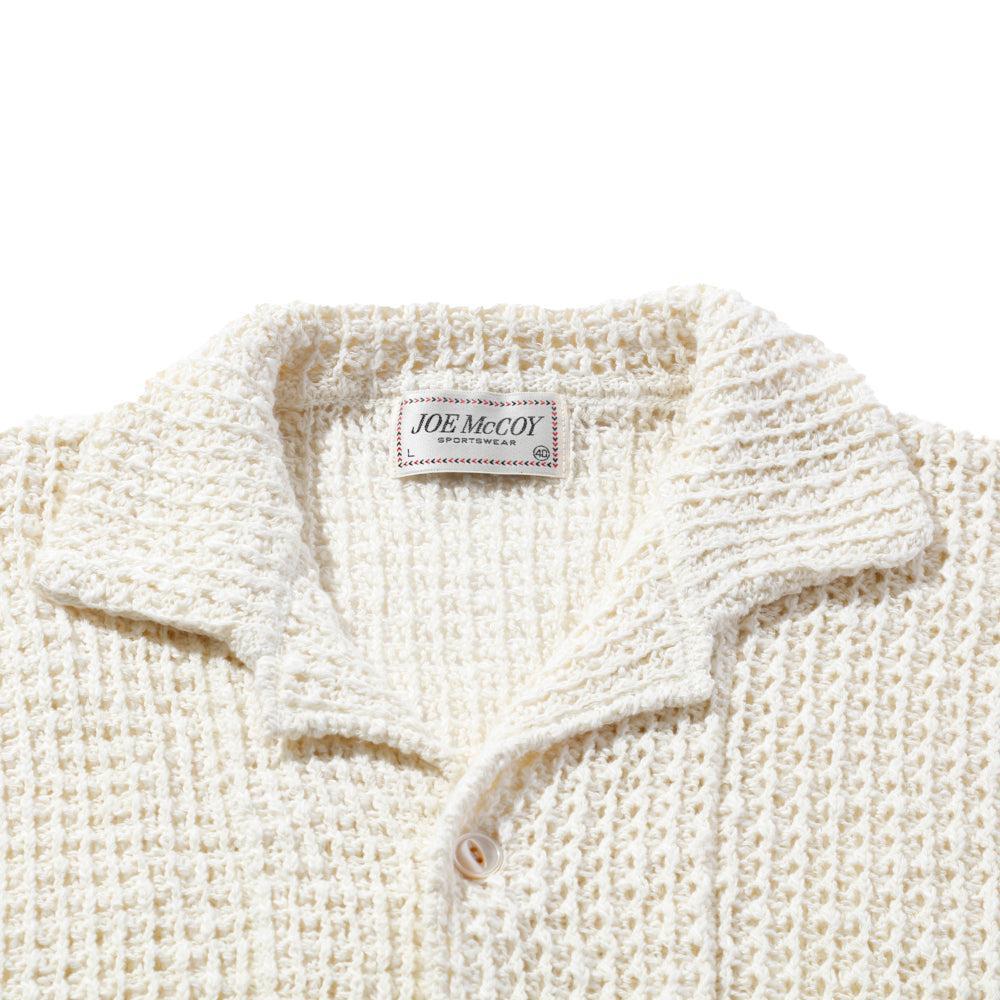 The Real McCoy's Cotton Knitted Button Up Shirt Milk-Shirt-Clutch Cafe