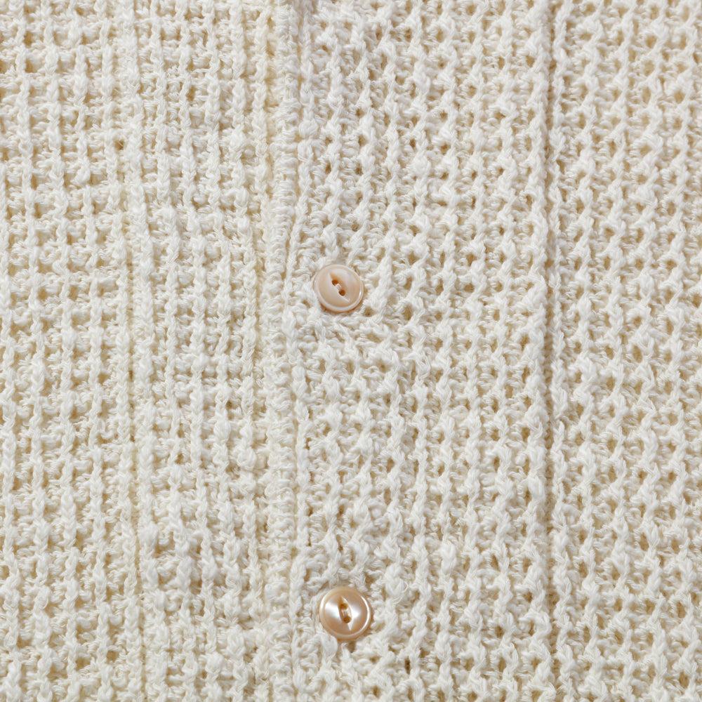 The Real McCoy's Cotton Knitted Button Up Shirt Milk-Shirt-Clutch Cafe