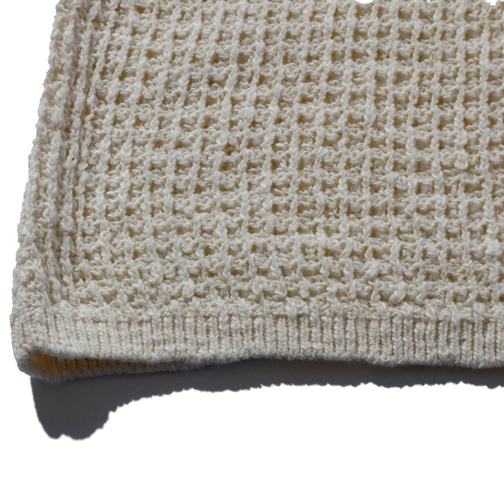 The Real McCoy's Cotton Knitted Button Up Shirt Milk-Shirt-Clutch Cafe