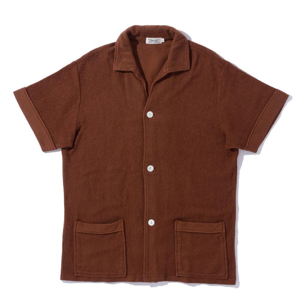 The Real McCoy's Cotton Pile Beach Shirt Brown-Shirt-Clutch Cafe