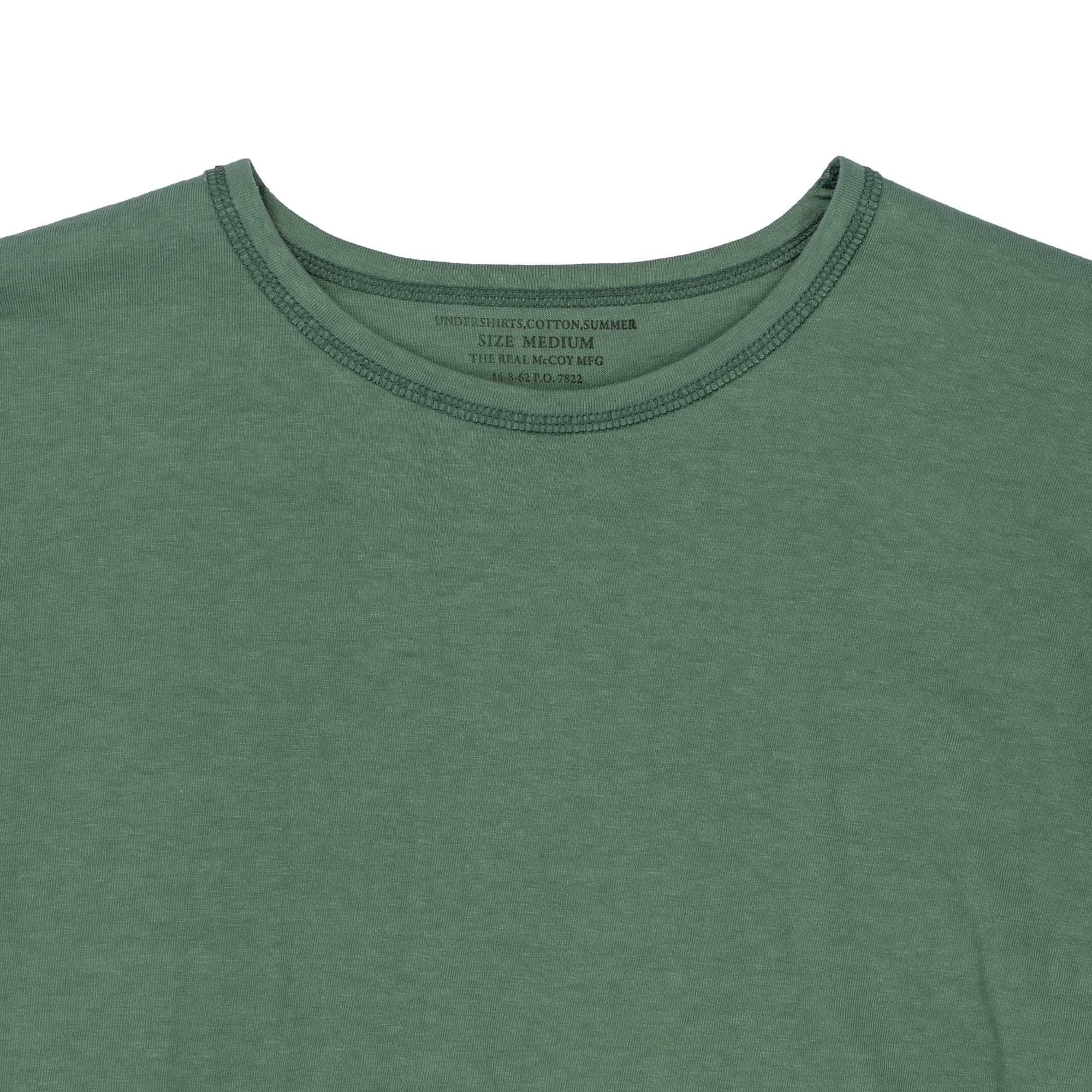 The Real McCoy's Cotton Summer Undershirt Green-T-Shirt-Clutch Cafe