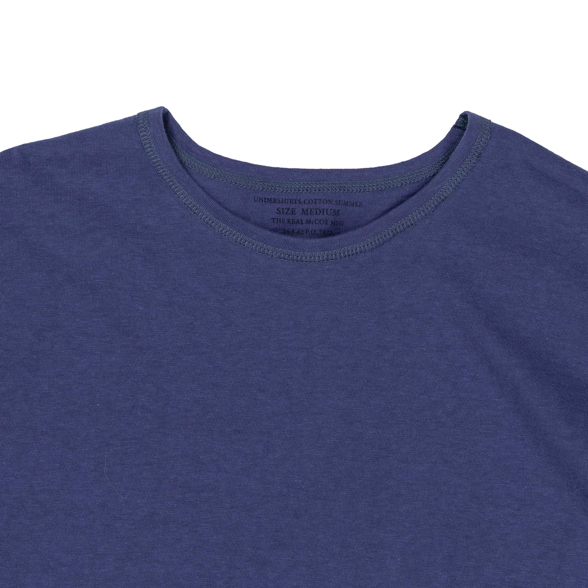 The Real McCoy's Cotton Summer Undershirt MQ Navy-T-Shirt-Clutch Cafe