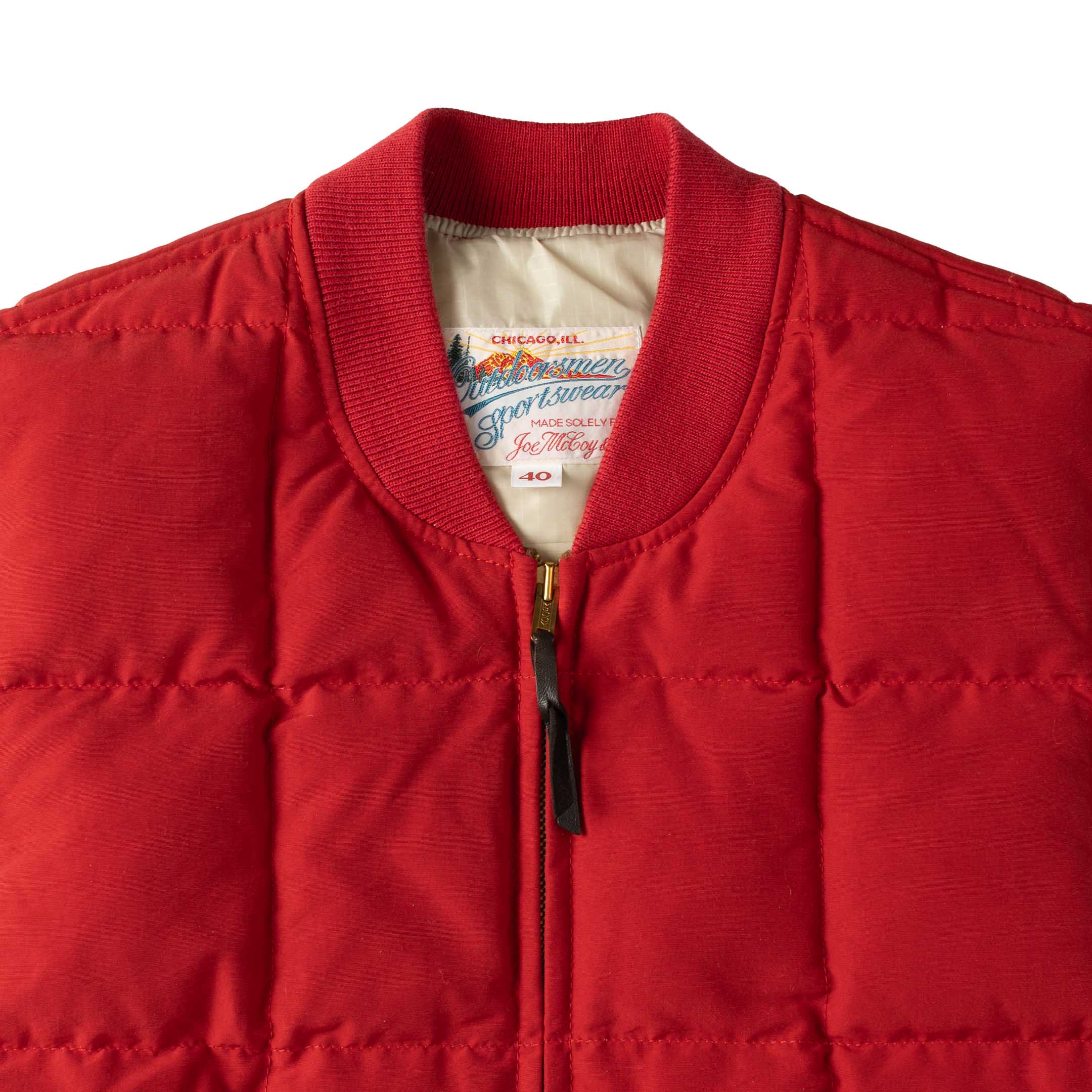 The Real McCoy's Cotton/Nylon Down Vest Red-Down Vest-Clutch Cafe