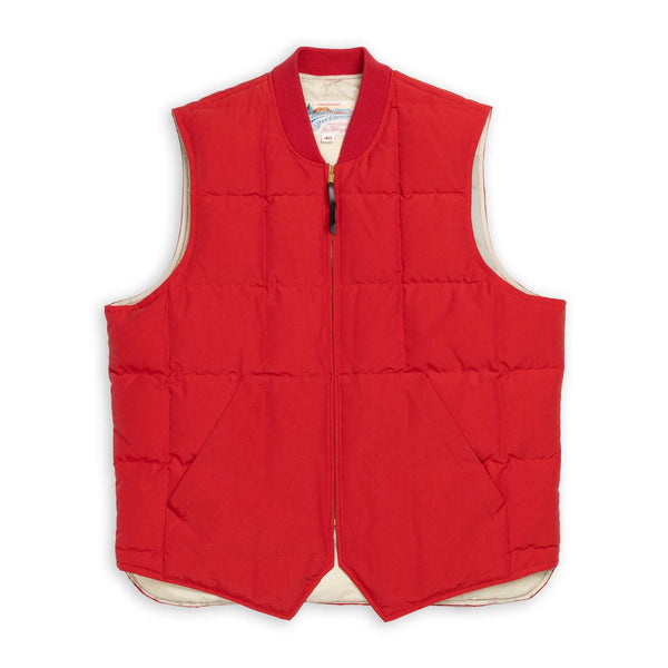 The Real McCoy's Cotton/Nylon Down Vest Red-Down Vest-Clutch Cafe