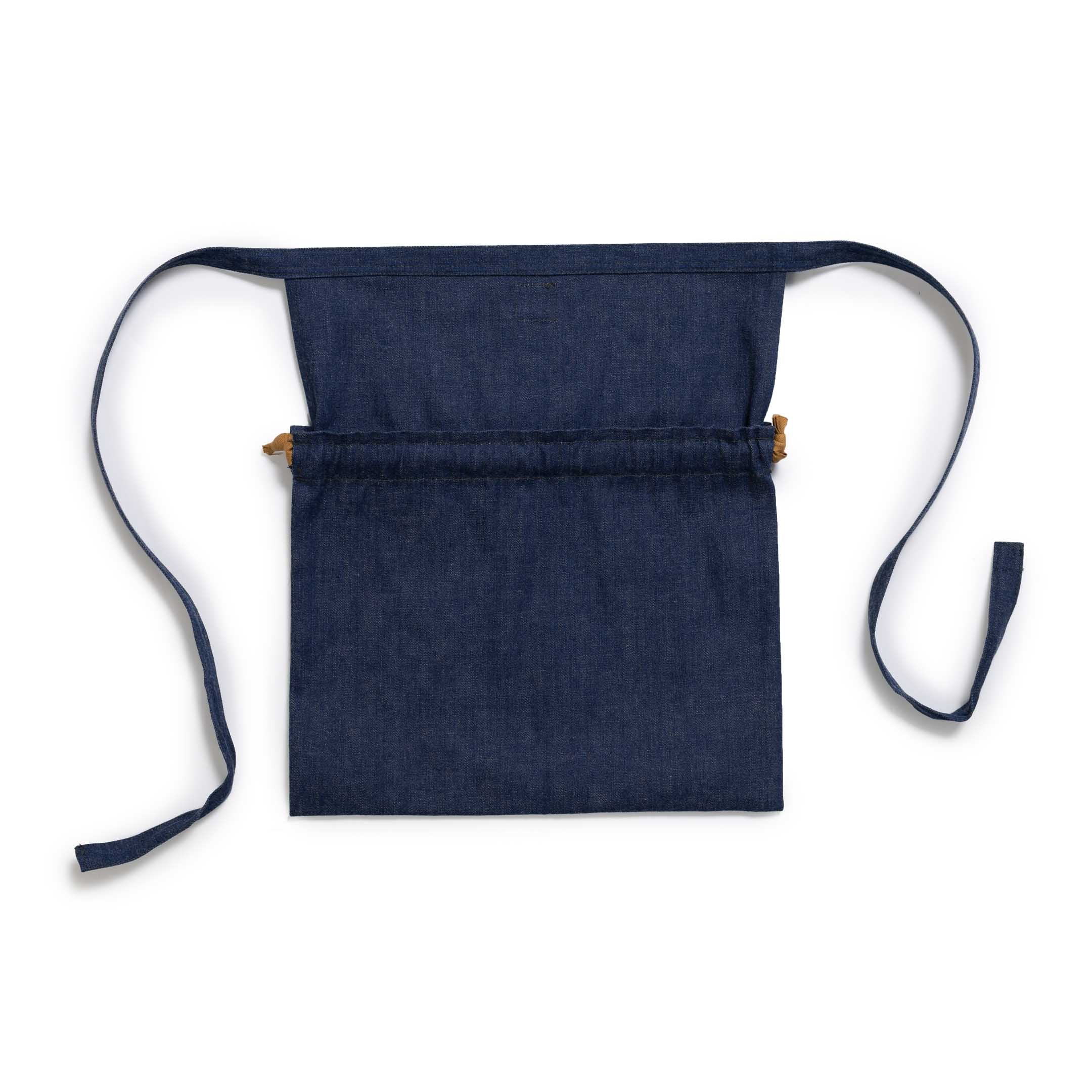 The Real McCoy's Denim Apron Bag Indigo-Scarf-Clutch Cafe
