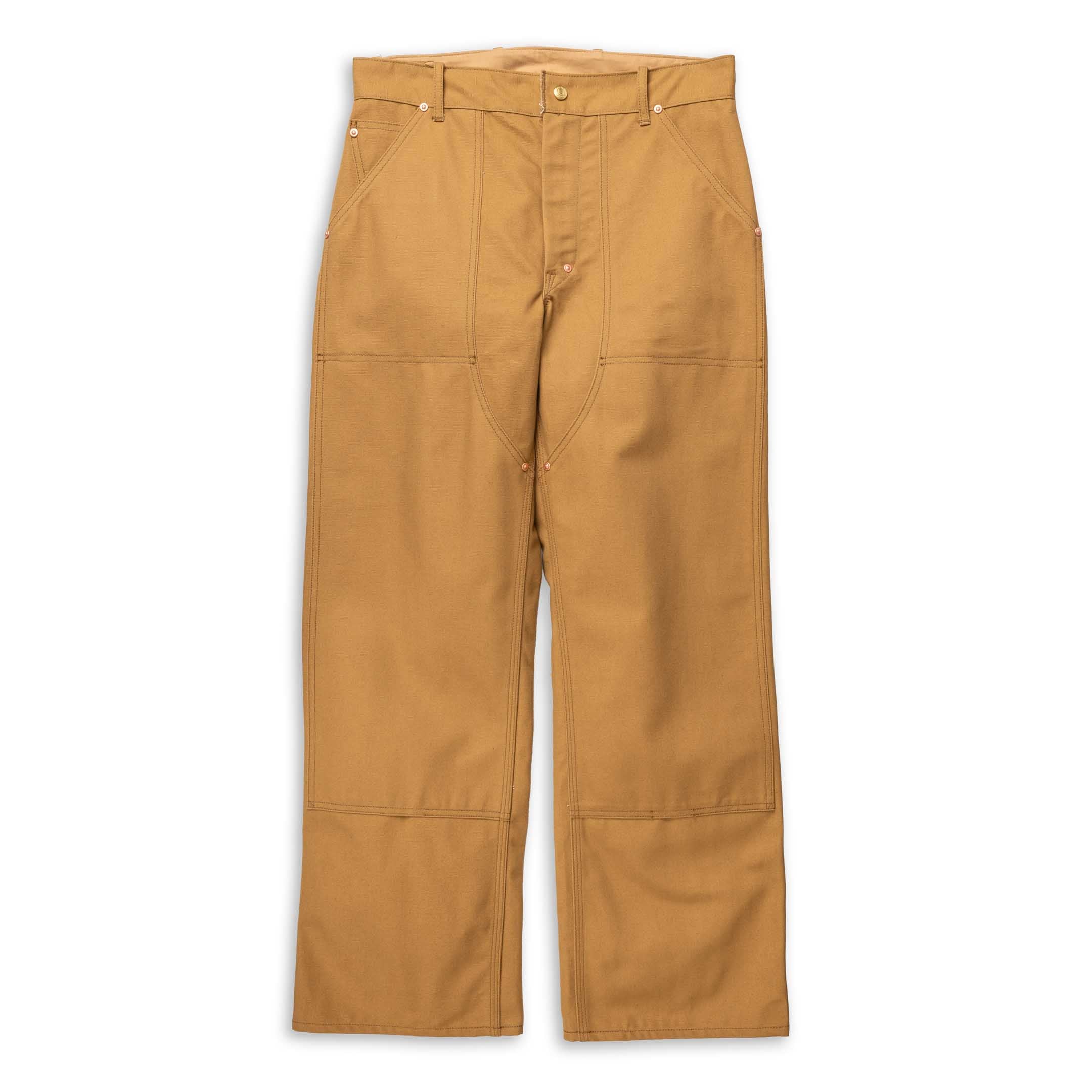 The Real McCoy's Double-Knee Work Trousers Brown – Clutch Cafe