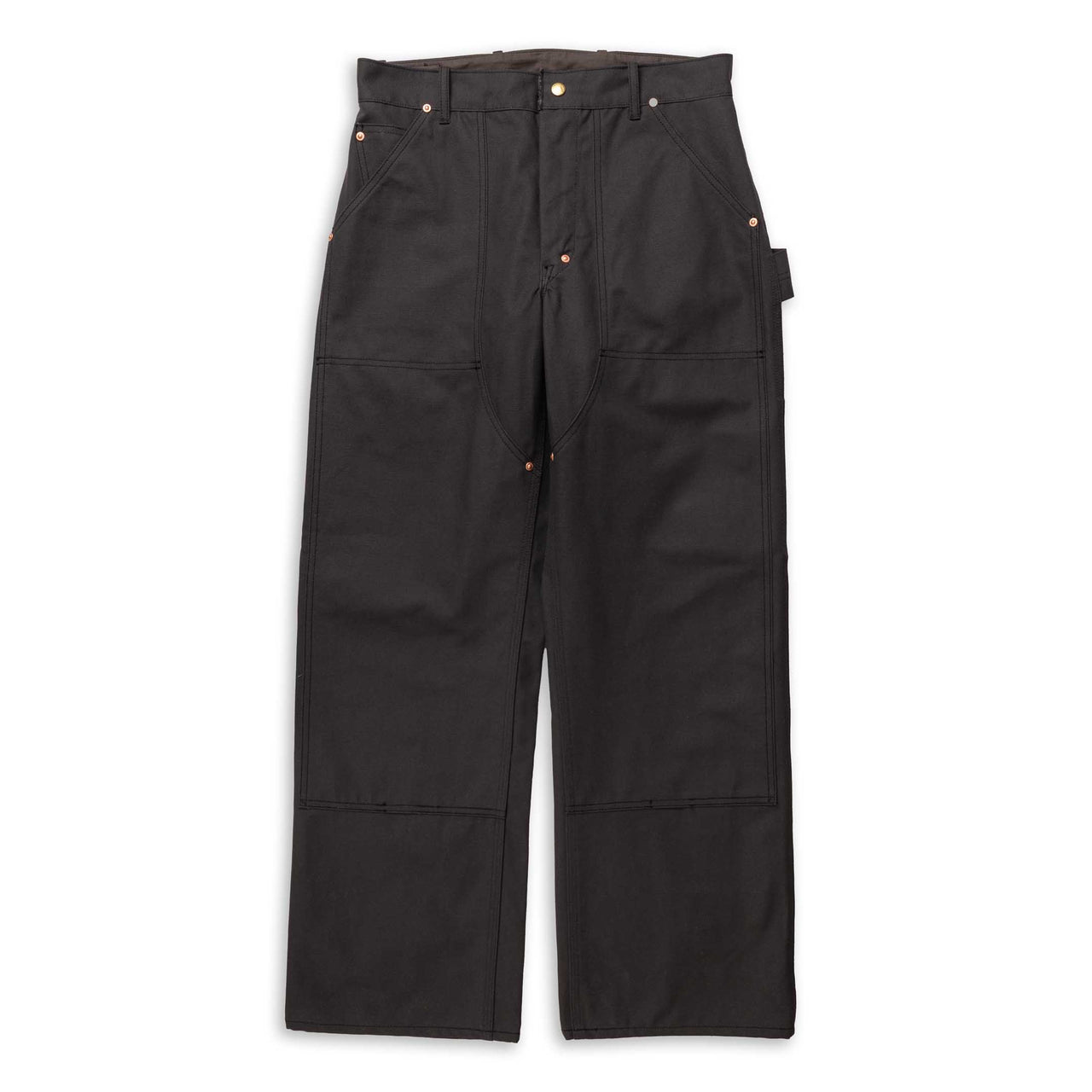 The Real McCoy's Double-Knee Work Trousers Charcoal-Trousers-Clutch Cafe