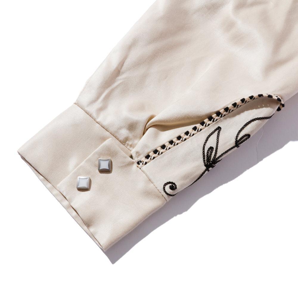 The Real McCoy's Embroidered Rayon Western Jacket Ecru-Jacket-Clutch Cafe