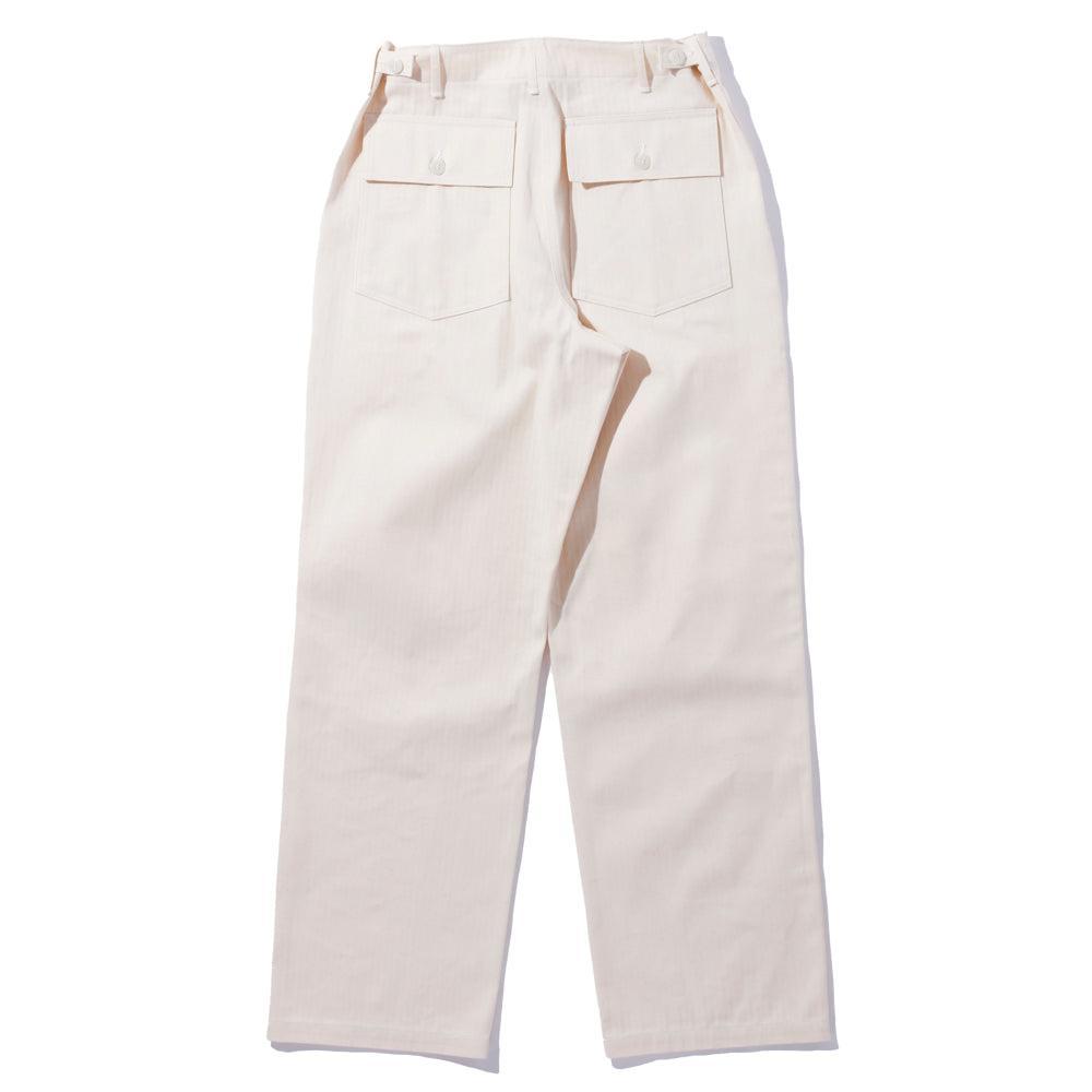 The Real McCoy's HBT Utility Trousers White-Trousers-Clutch Cafe