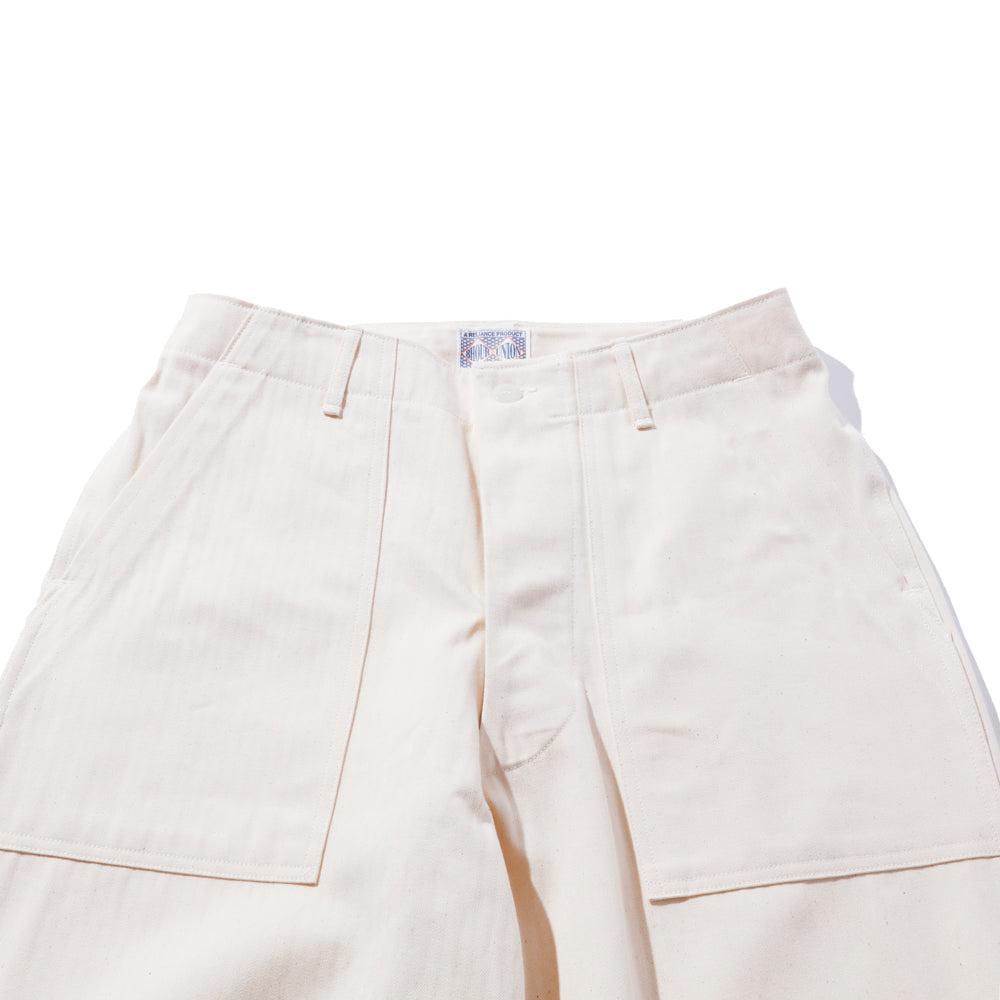 The Real McCoy's HBT Utility Trousers White-Trousers-Clutch Cafe