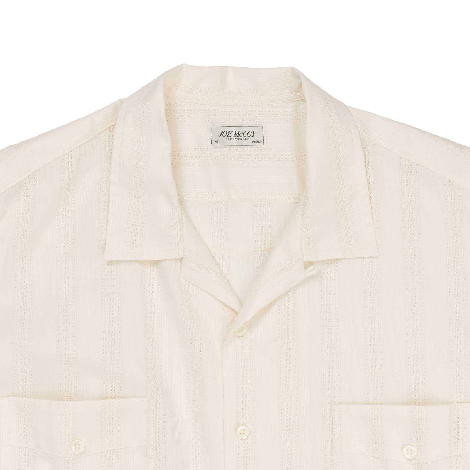 The Real McCoy's Joe McCoy Cuban Shirt Ecru-Clutch Cafe