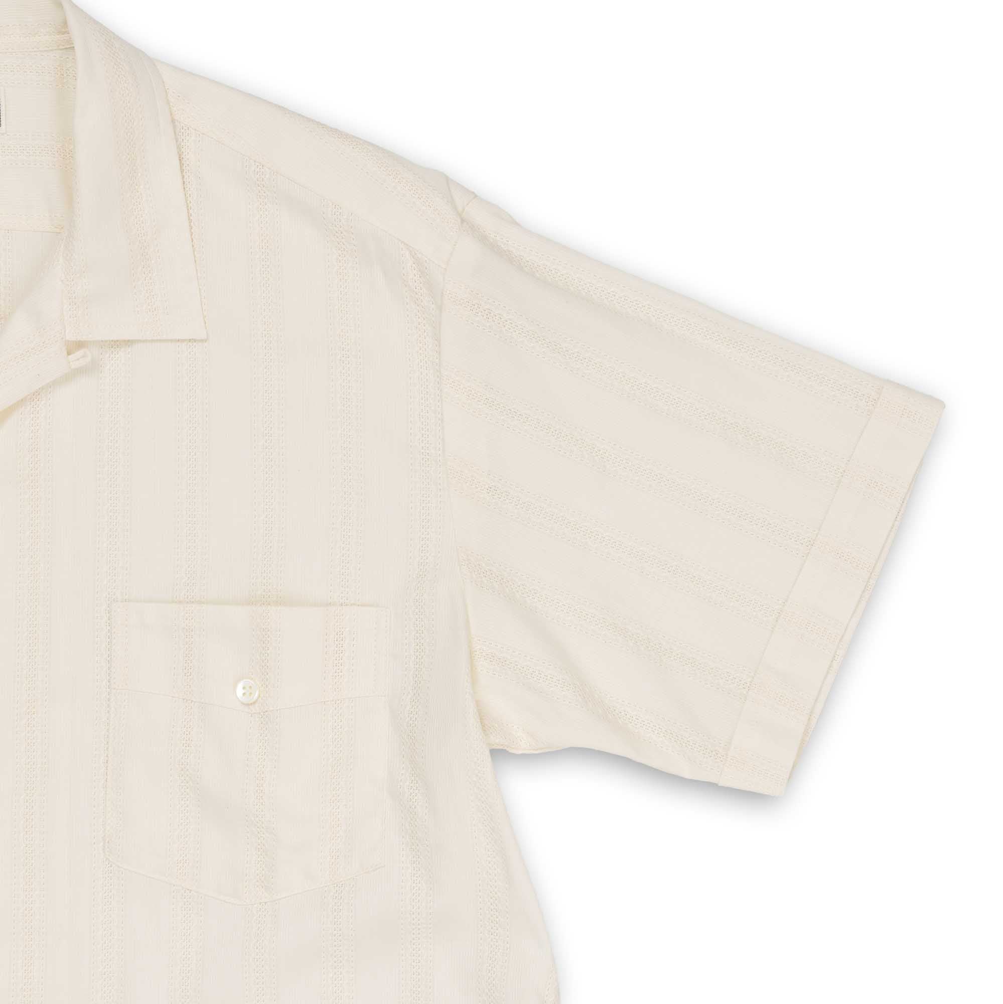 The Real McCoy's Joe McCoy Cuban Shirt Ecru-Clutch Cafe