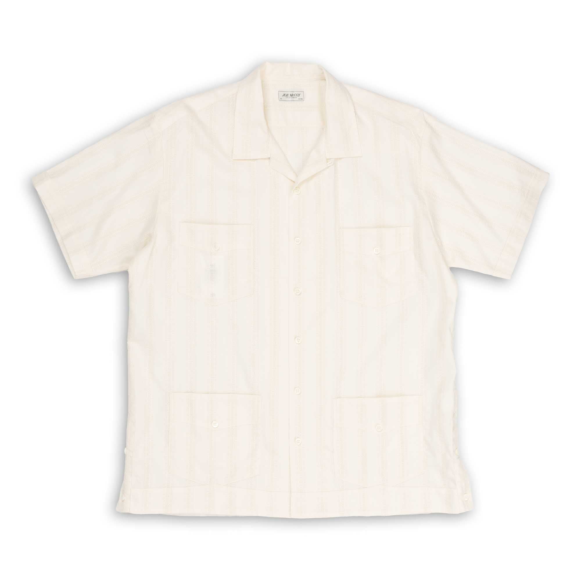 The Real McCoy's Joe McCoy Cuban Shirt Ecru-Clutch Cafe