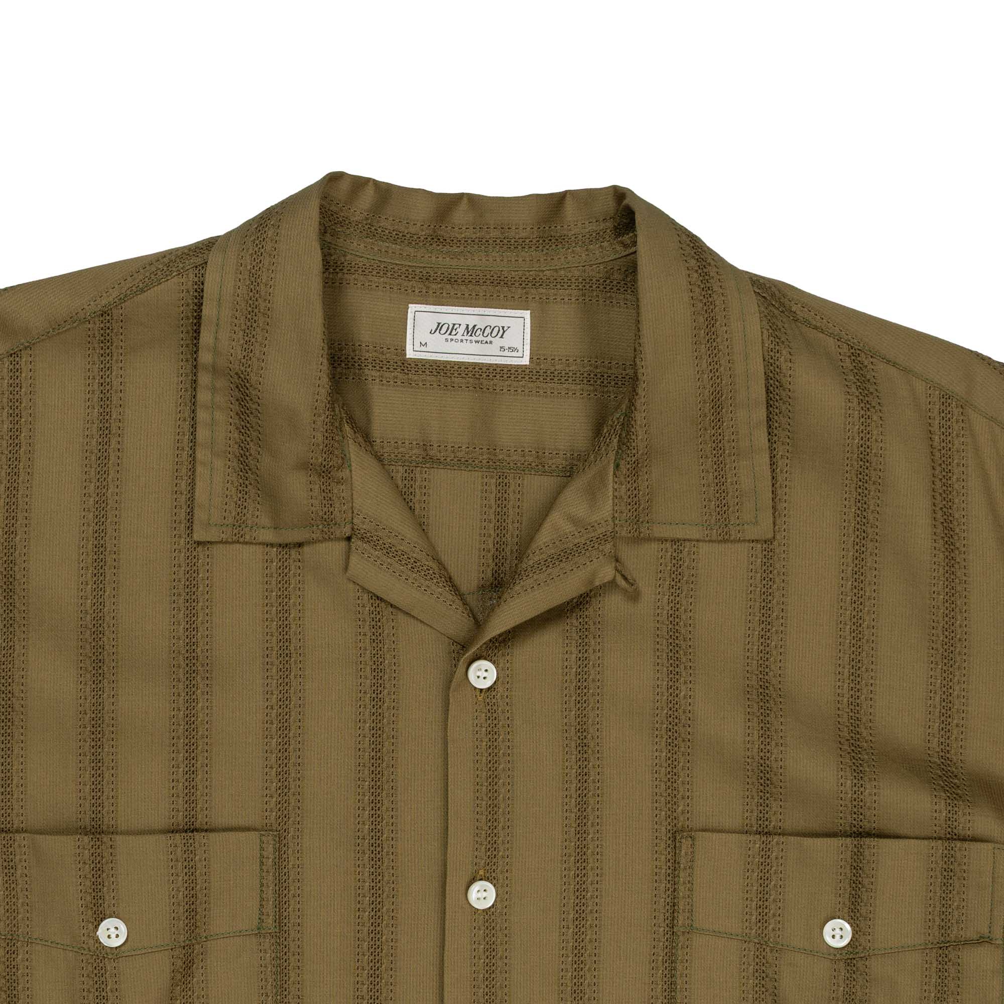 The Real McCoy's Joe McCoy Cuban Shirt Olive-Clutch Cafe