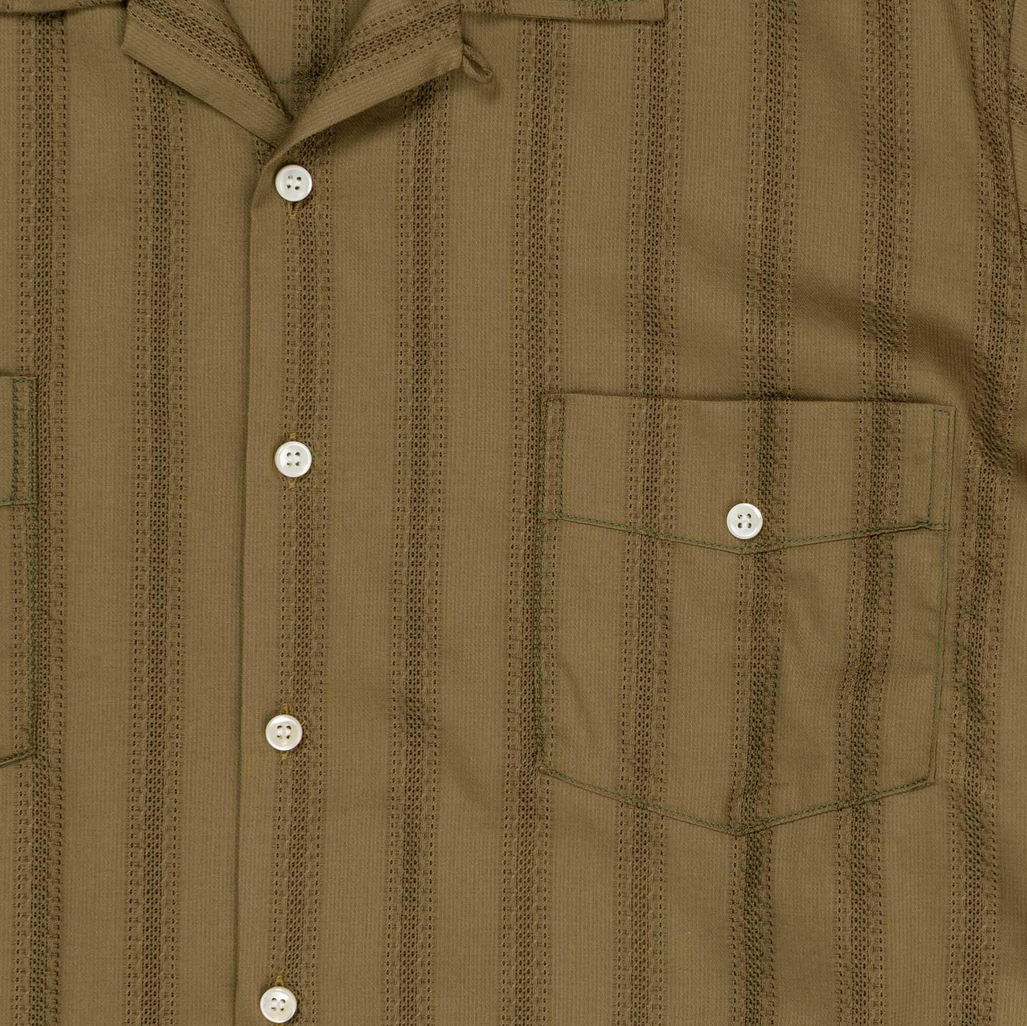 The Real McCoy's Joe McCoy Cuban Shirt Olive-Clutch Cafe