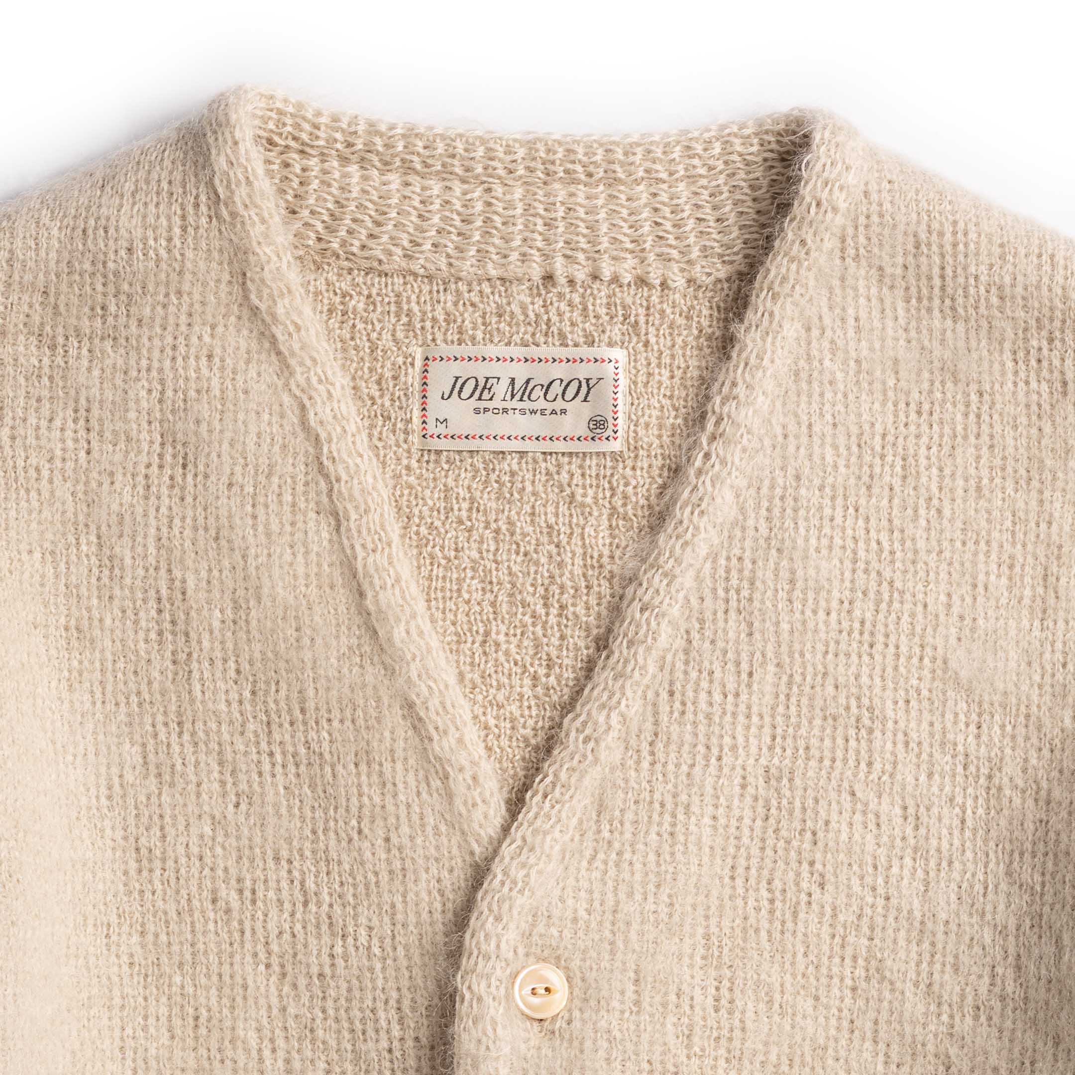 The Real McCoy's Joe McCoy Mohair Cardigan Beige-Cardigan-Clutch Cafe