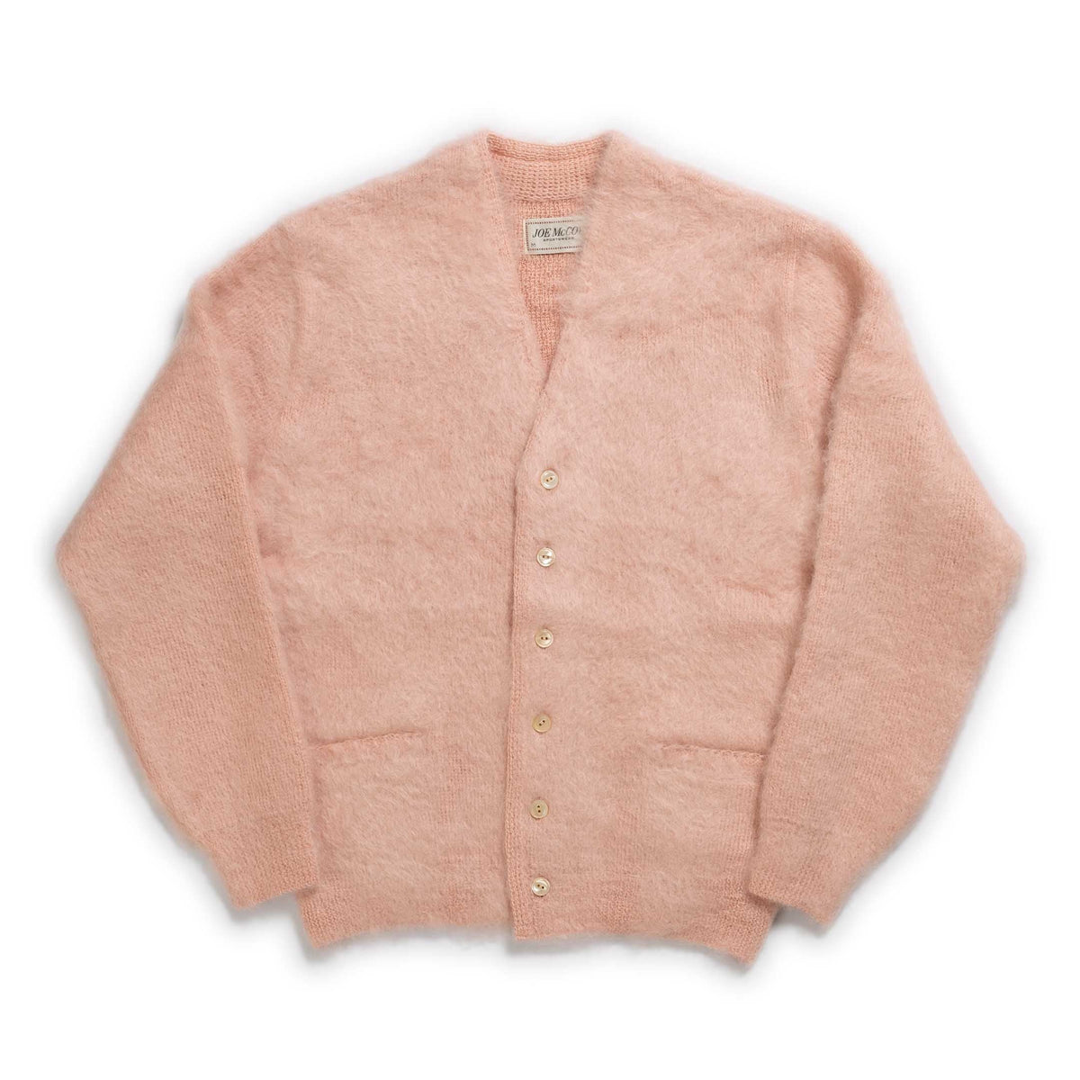 The Real McCoy's Joe McCoy Mohair Cardigan Flamingo