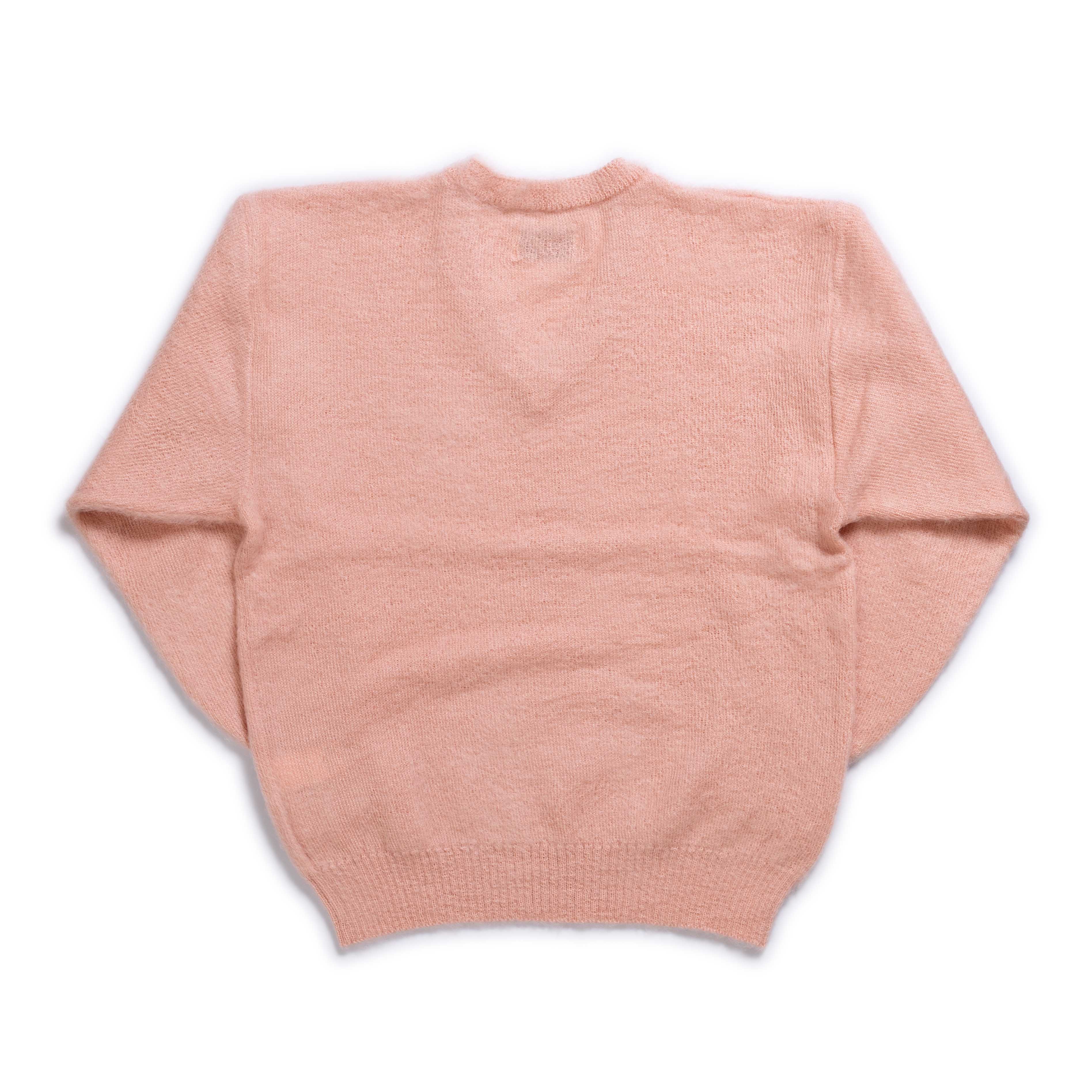 The Real McCoy's Joe McCoy V-Neck Mohair Sweater Flamingo-Knitwear-Clutch Cafe