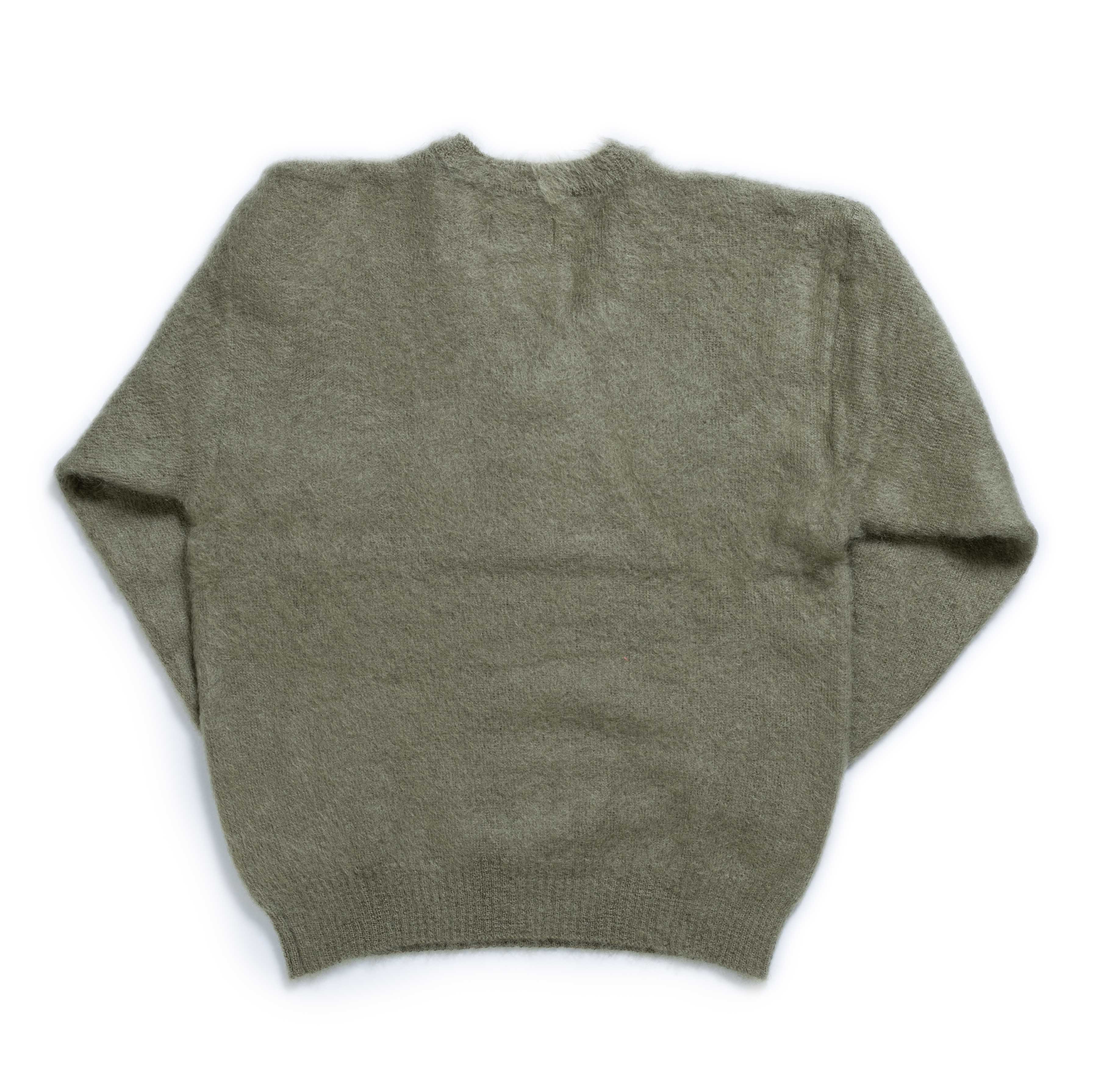 The Real McCoy's Joe McCoy V-Neck Mohair Sweater Mint-Knitwear-Clutch Cafe
