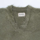The Real McCoy's Joe McCoy V-Neck Mohair Sweater Mint-Knitwear-Clutch Cafe