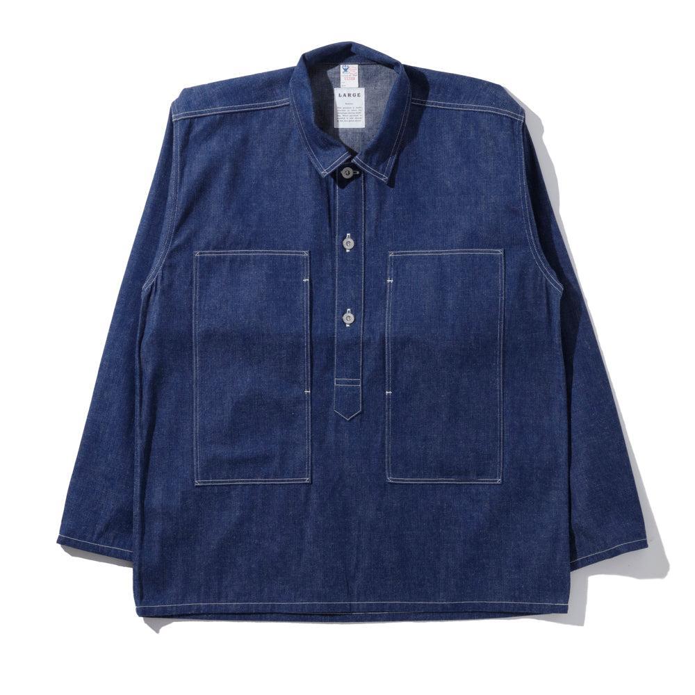 The Real McCoy's Jumper, Working, Denim Blue-Shirt-Clutch Cafe