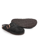 The Real McCoy's Leather Foot-Support Clogs Black-Sandals-Clutch Cafe