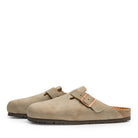 The Real McCoy's Leather Foot-Support Clogs Taupe-Sandals-Clutch Cafe