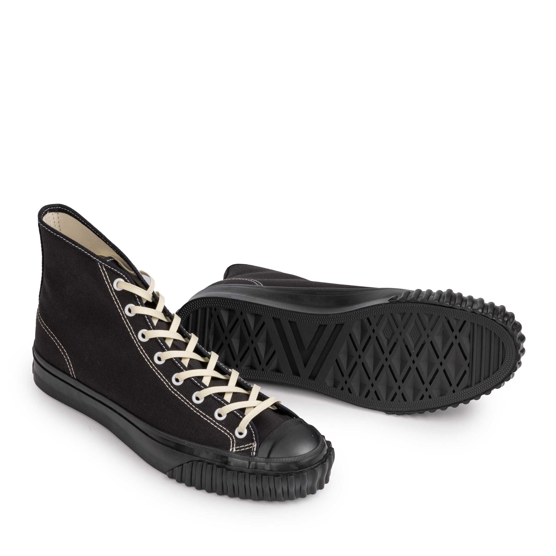 The Real McCoy's Military Canvas Training Shoes Black-Shoes-Clutch Cafe