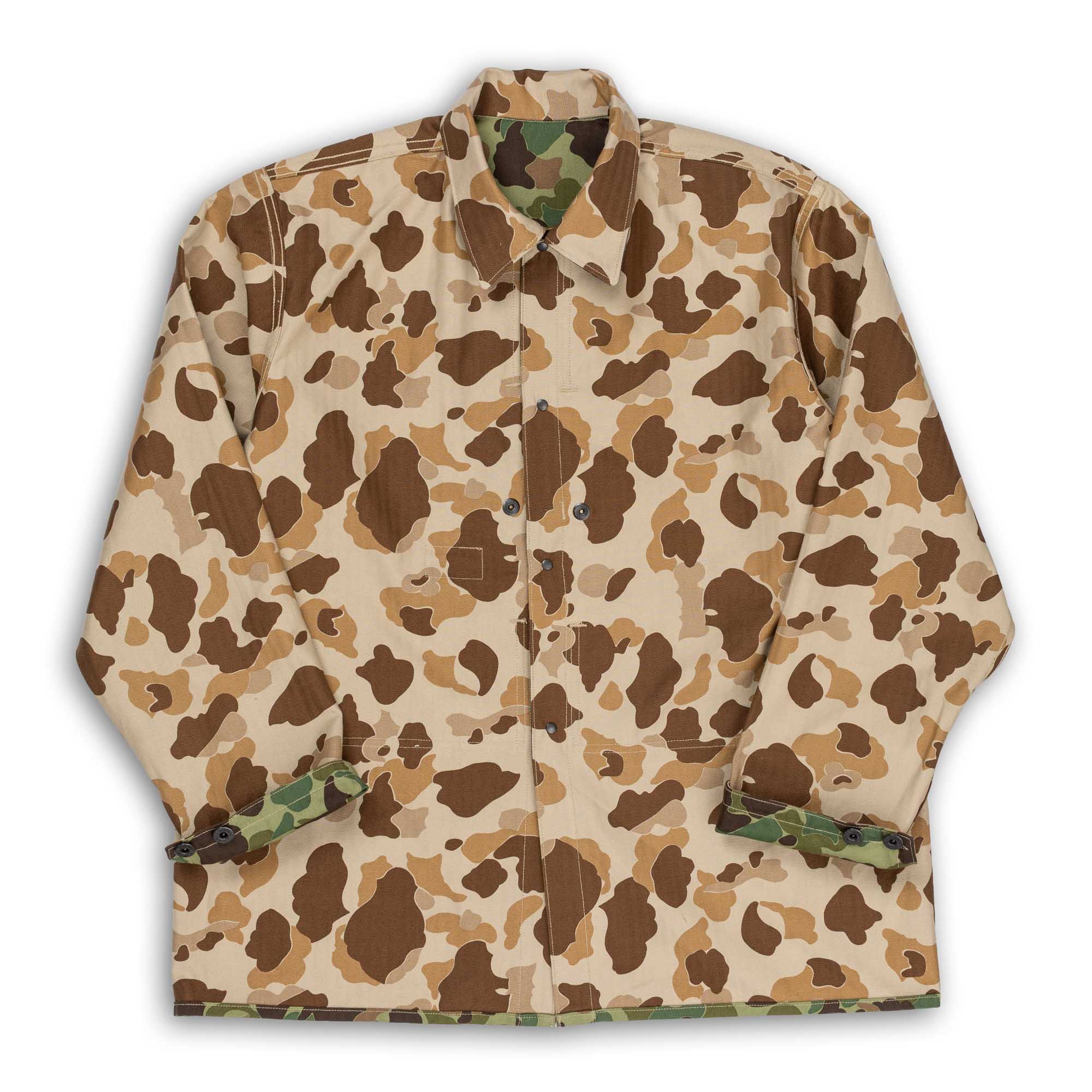 The Real McCoy's P1944 Reversible Frogskin Camouflage Coat-Clutch Cafe