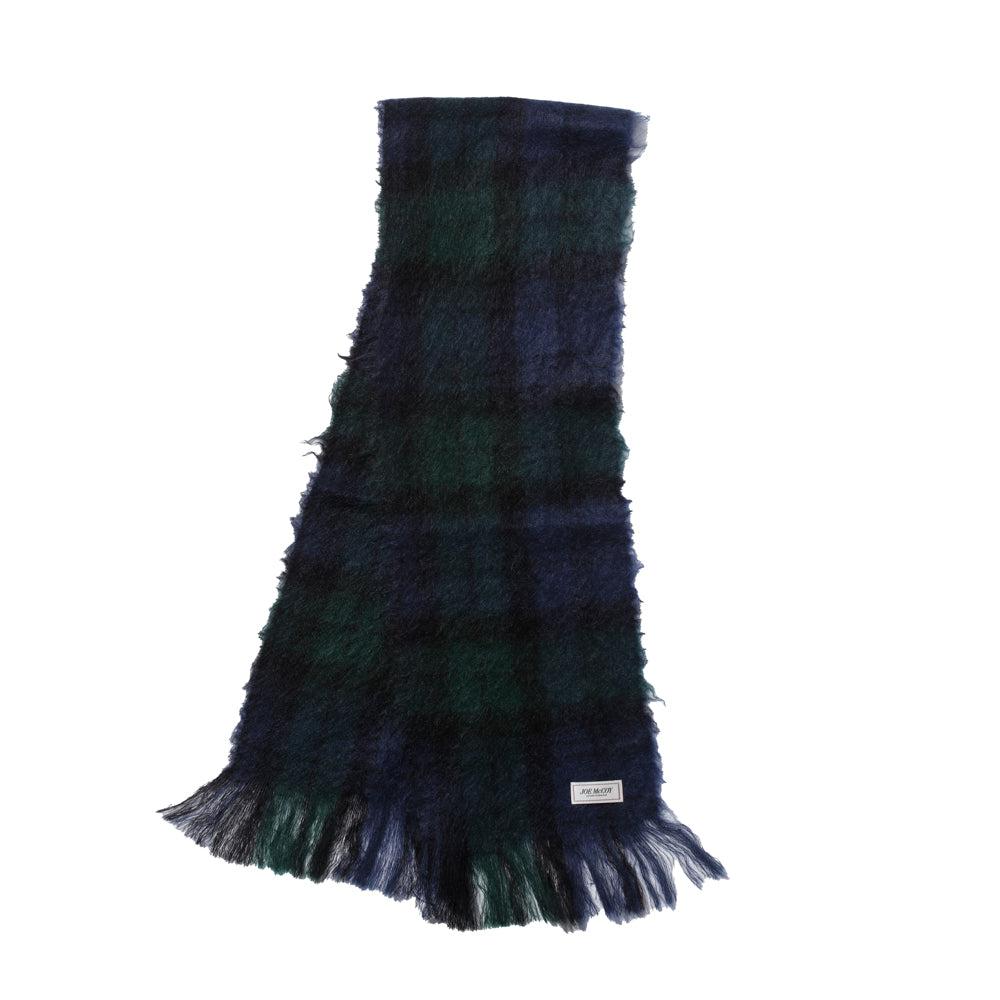 The Real McCoy's Plaid Pattern Mohair Scarf Navy x Green-Scarf-Clutch Cafe