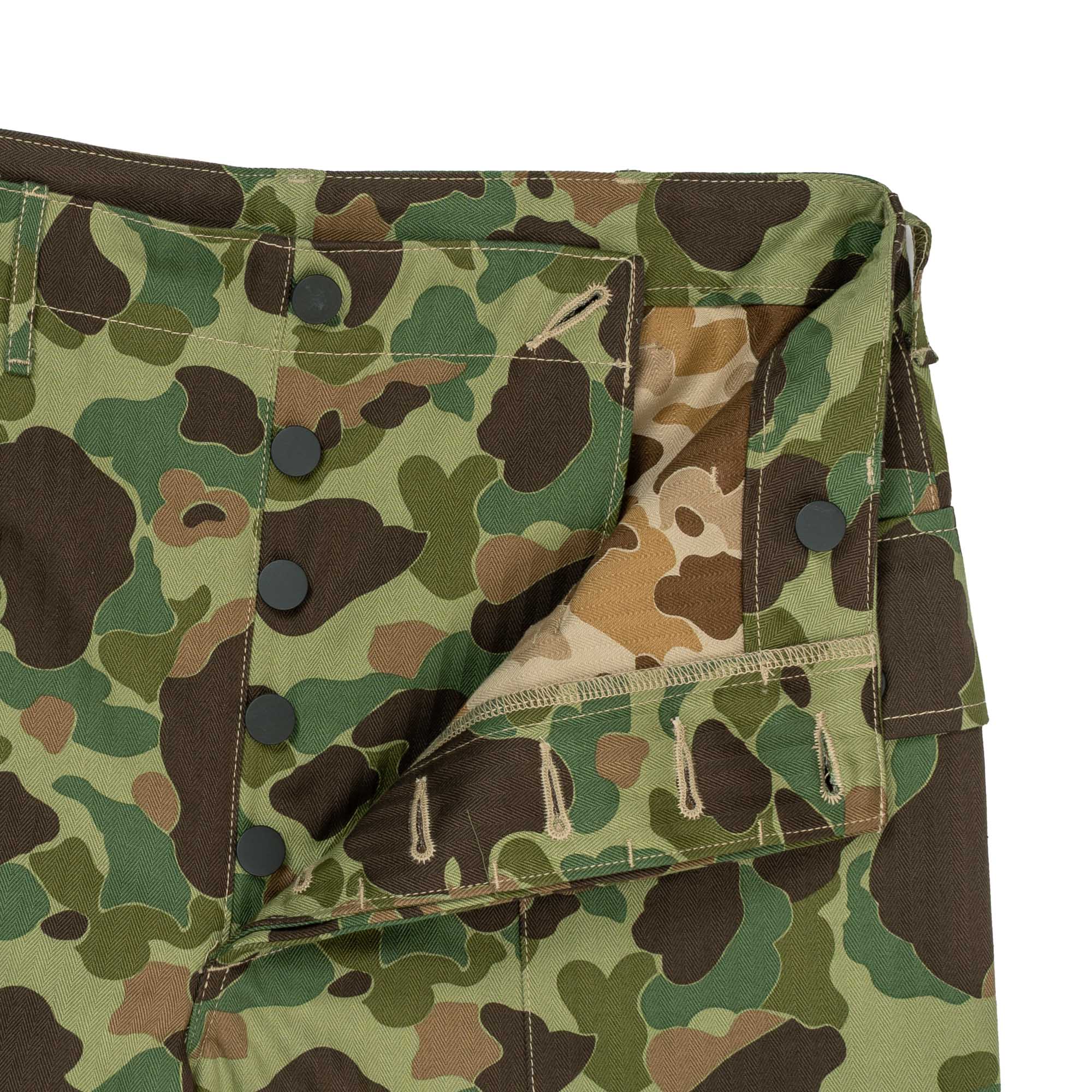 The Real McCoy's Reversible Frogskin Camouflage Shorts-Shorts-Clutch Cafe