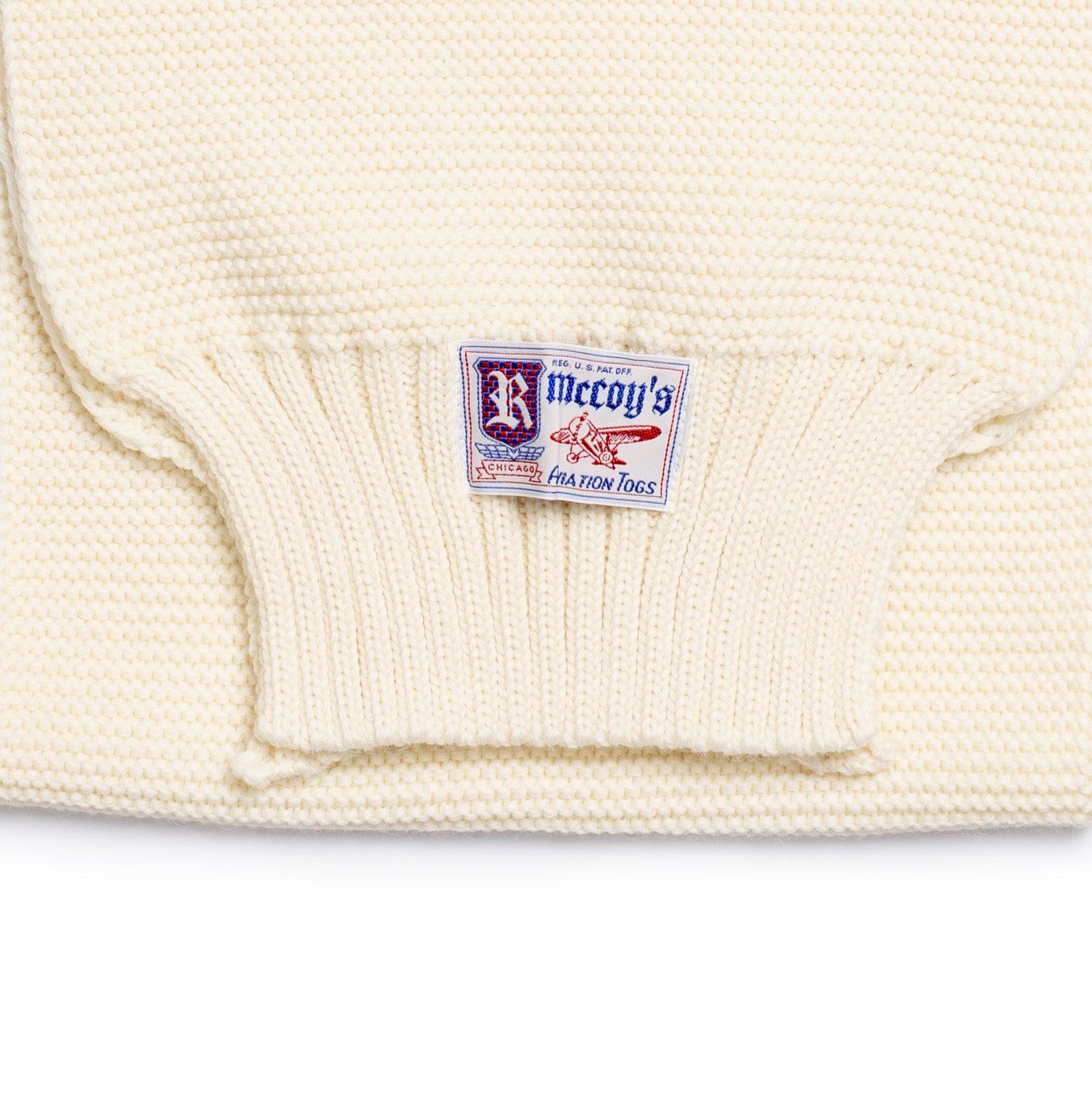 The Real McCoy's Scarf, Wool Knit Ecru-Scarf-Clutch Cafe